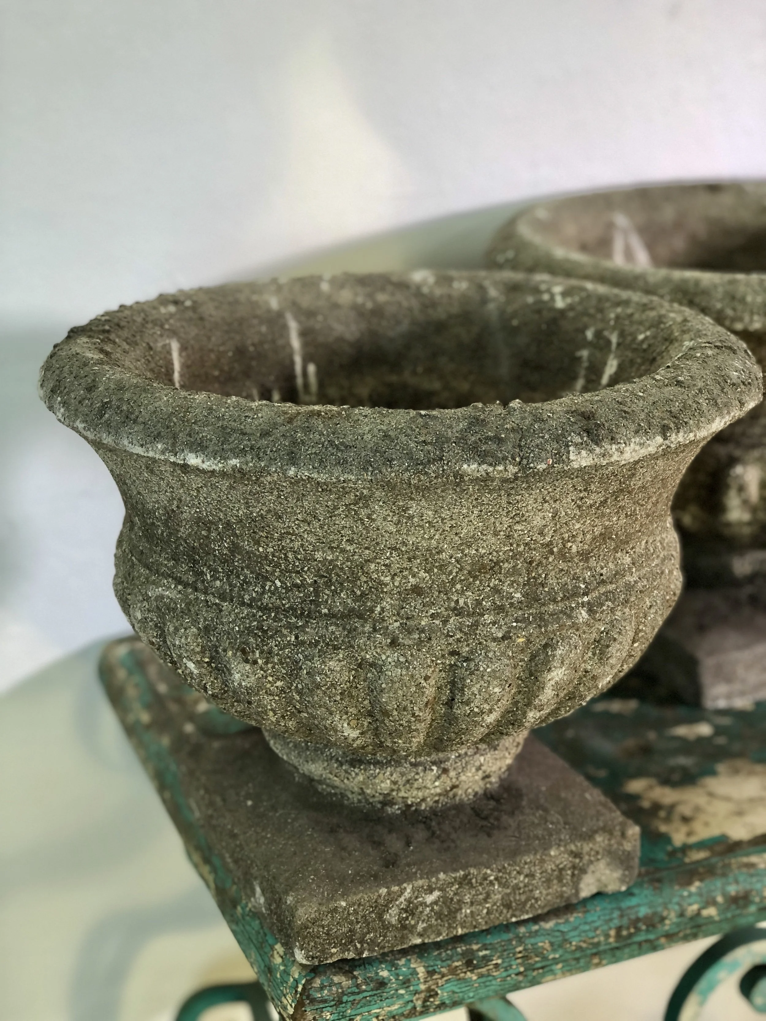 Set of Vintage Composite Urns