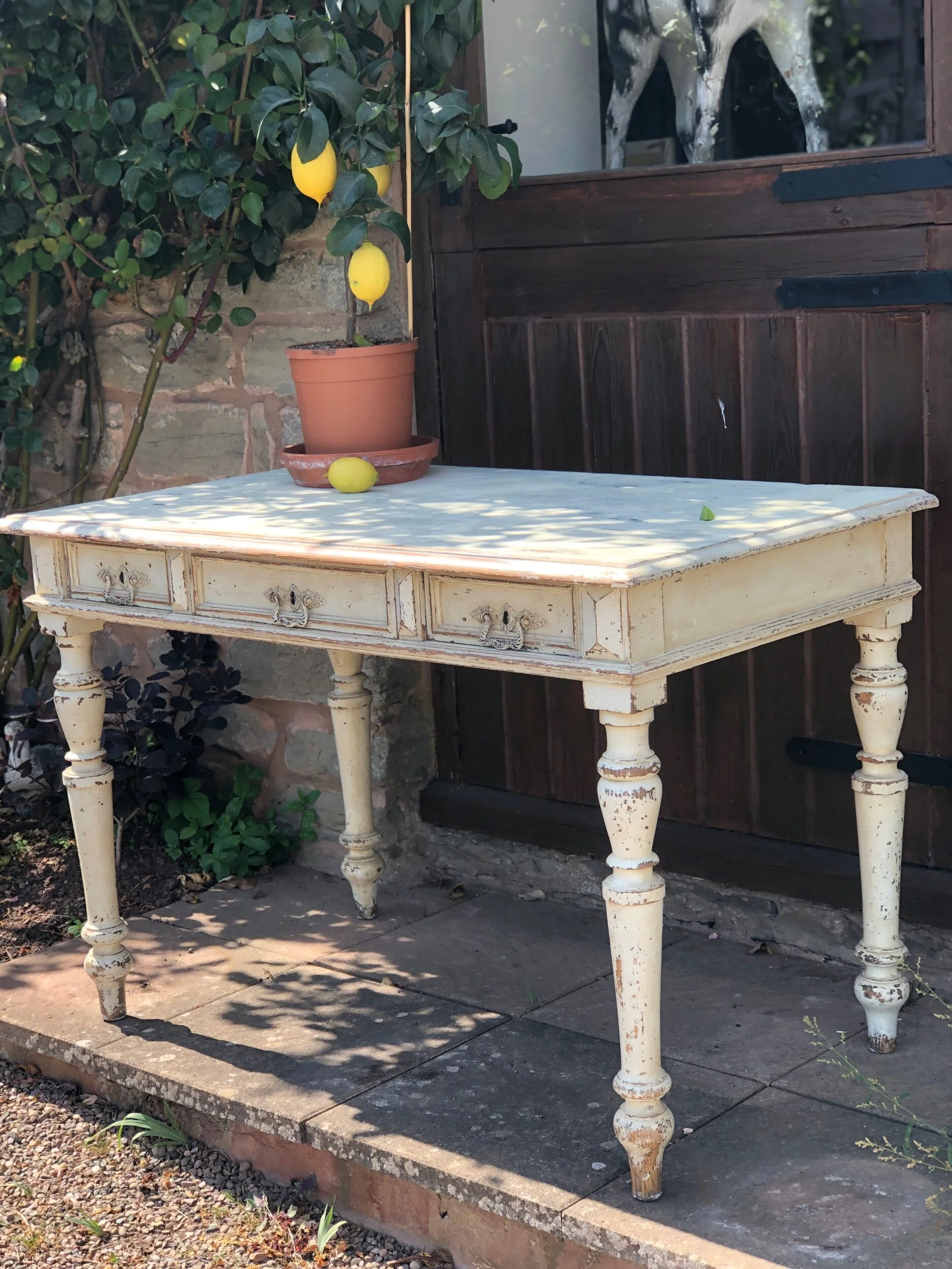 Antique Painted French Desk