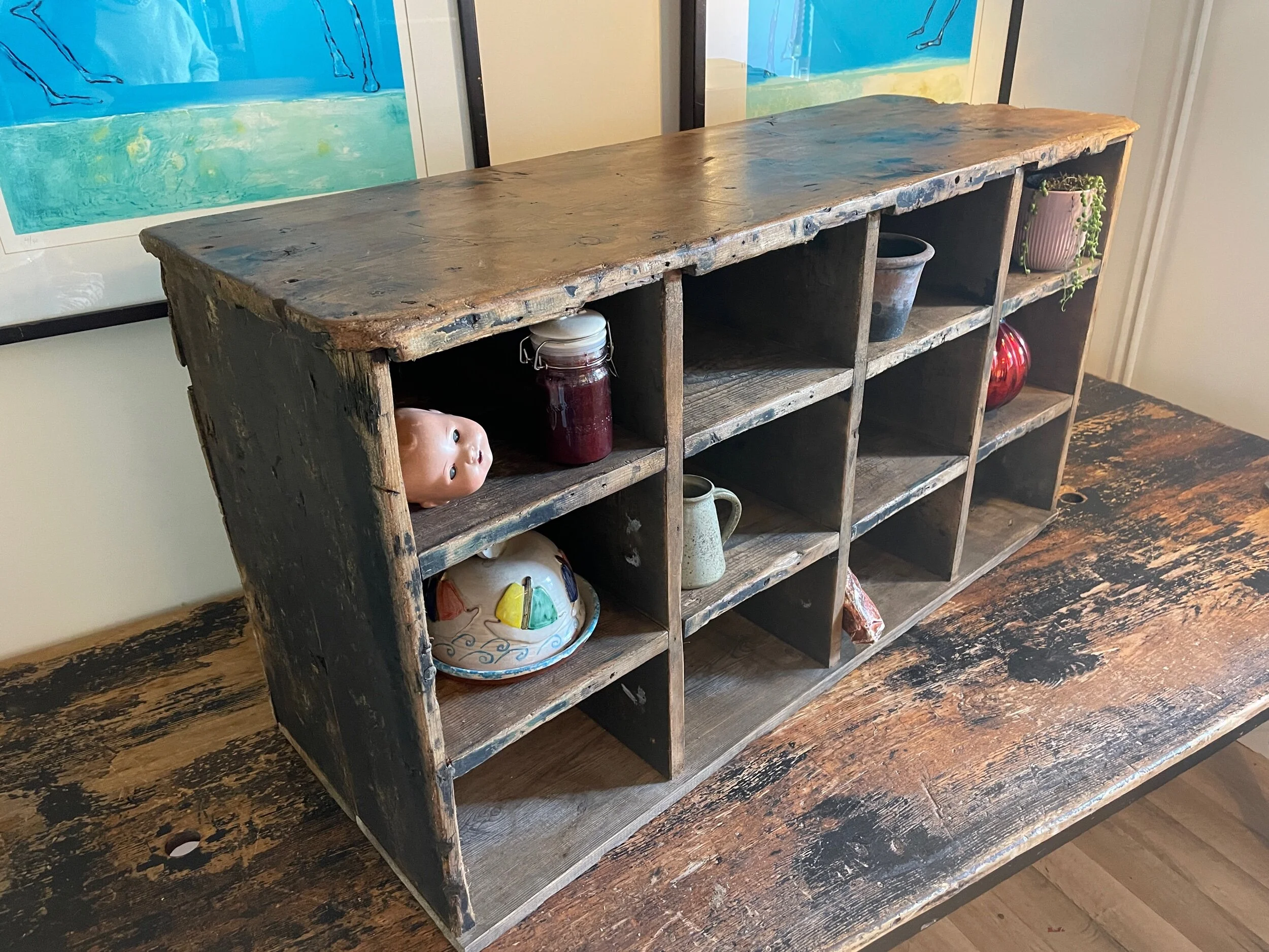 Antique Pine Pigeon Holes