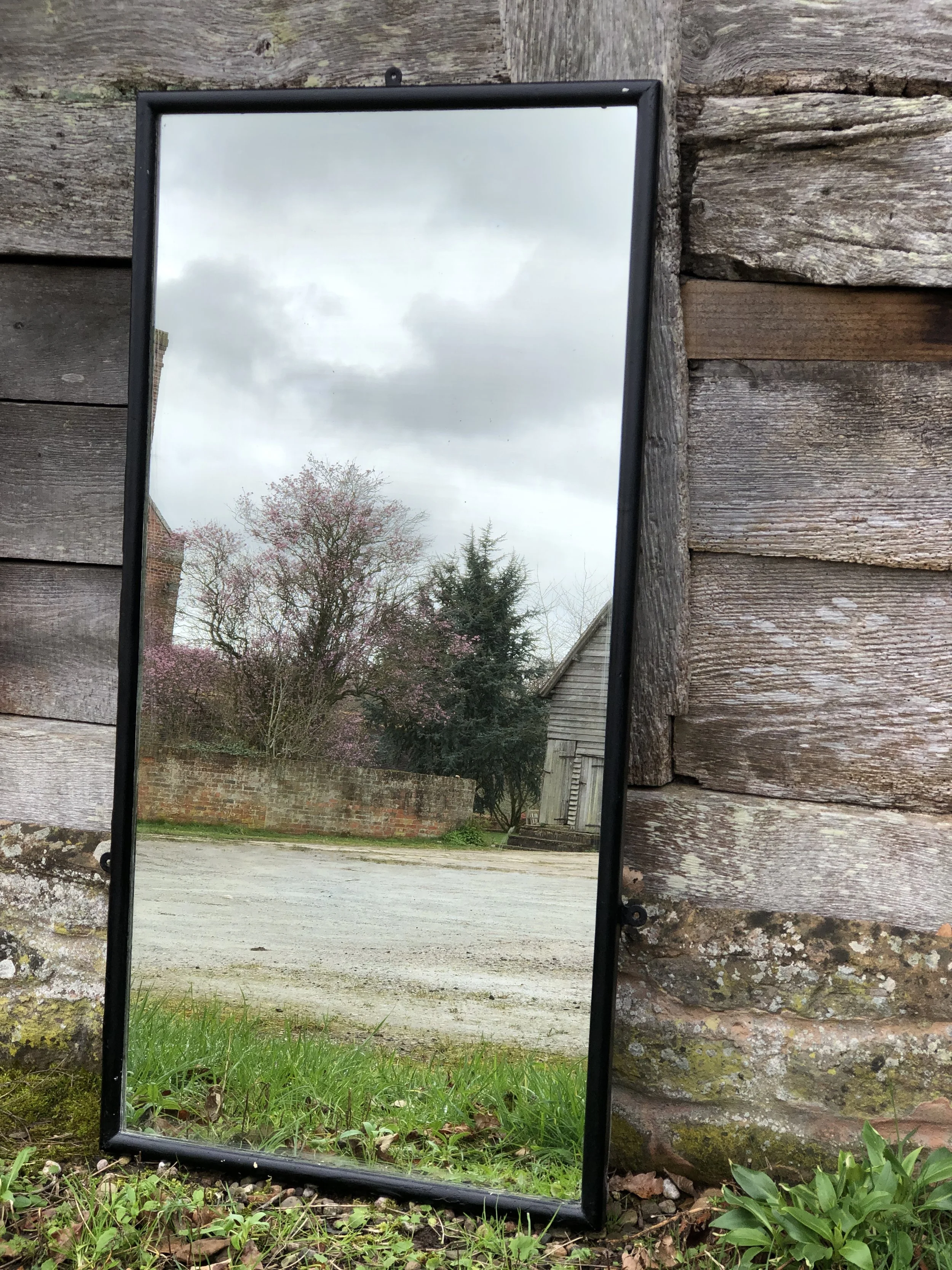 Antique Ebonised Tailors Mirror