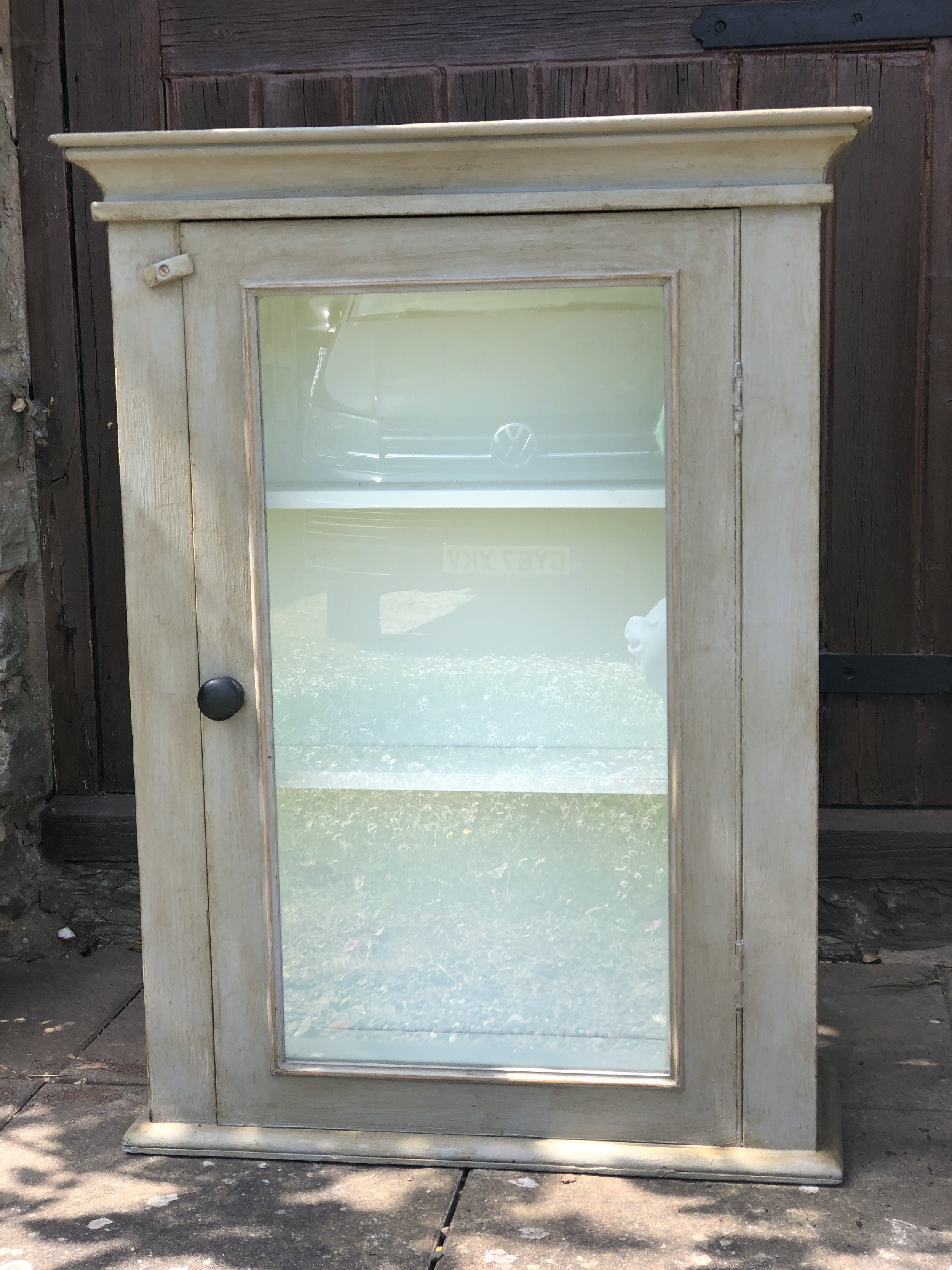Antique Glazed Wall Cabinet