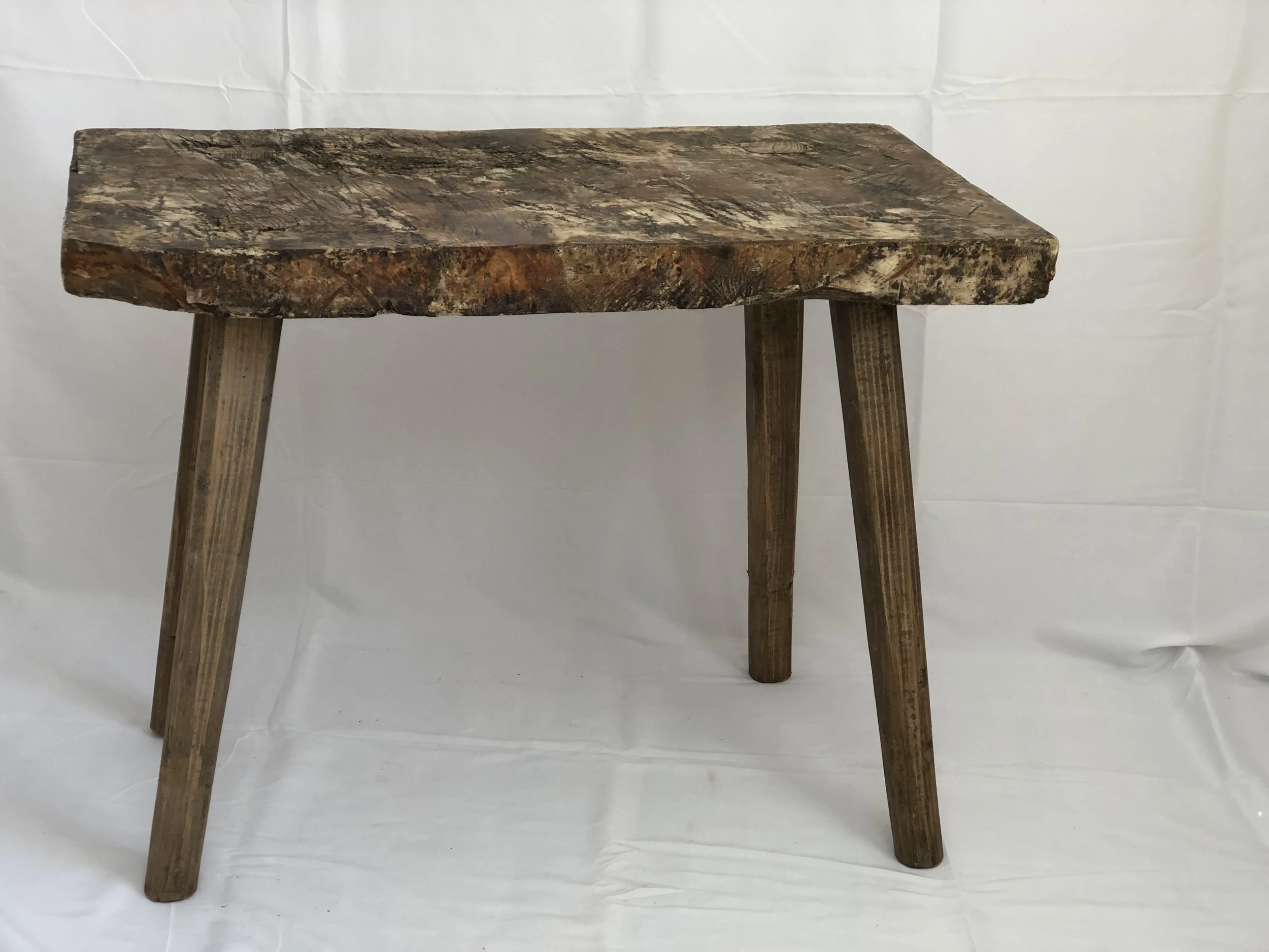 Solid Poplar Slab Side Table pig bench