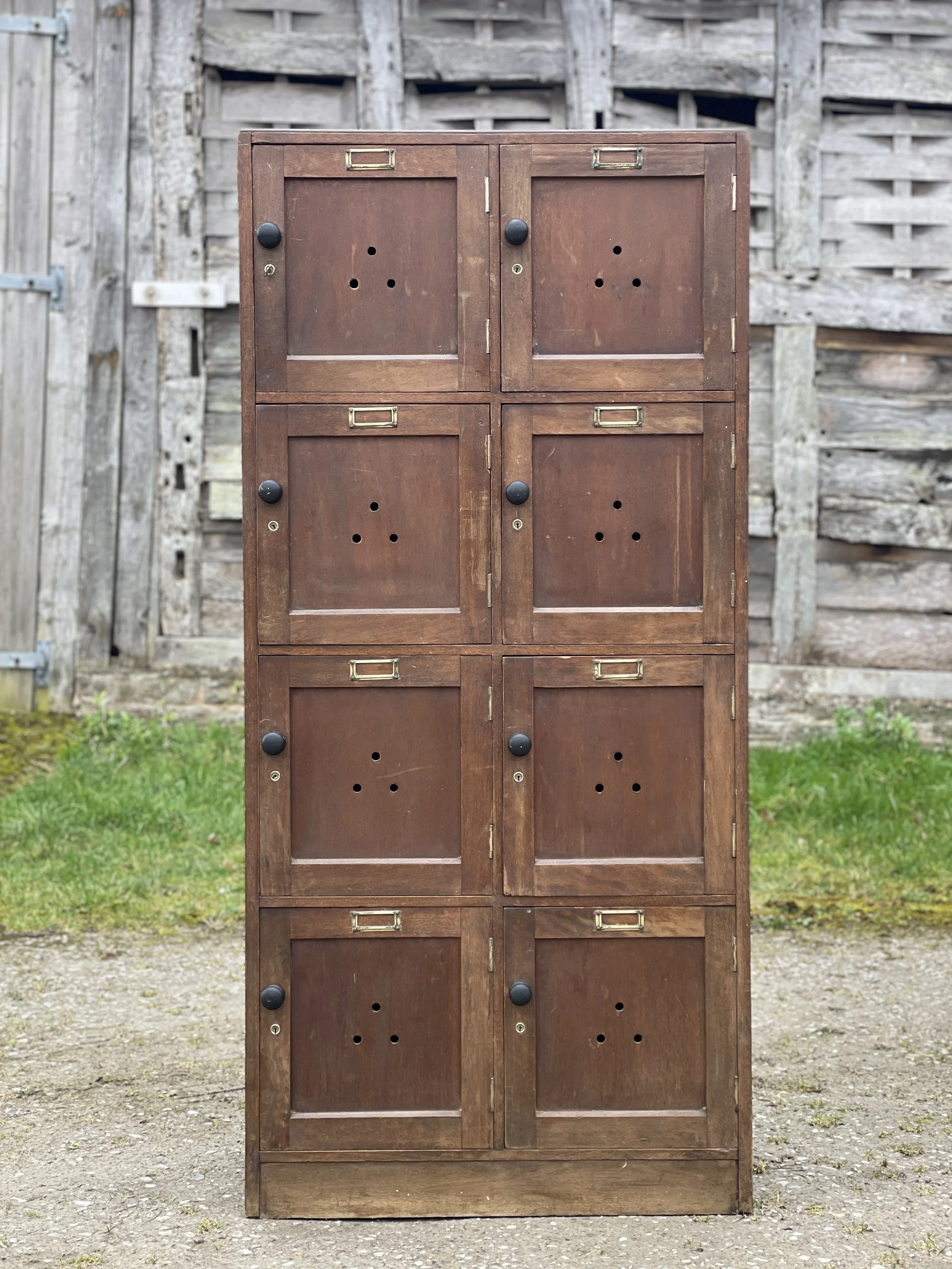 1950s Oak School Lockers