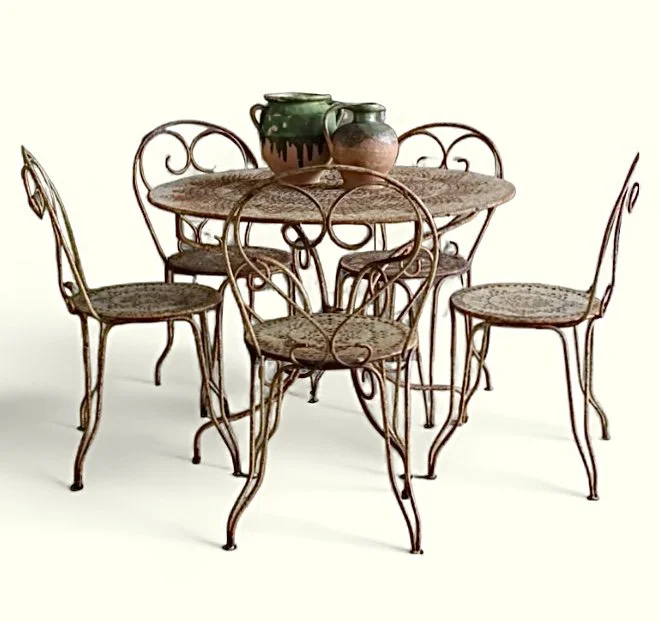 french garden table and chairs - home decor