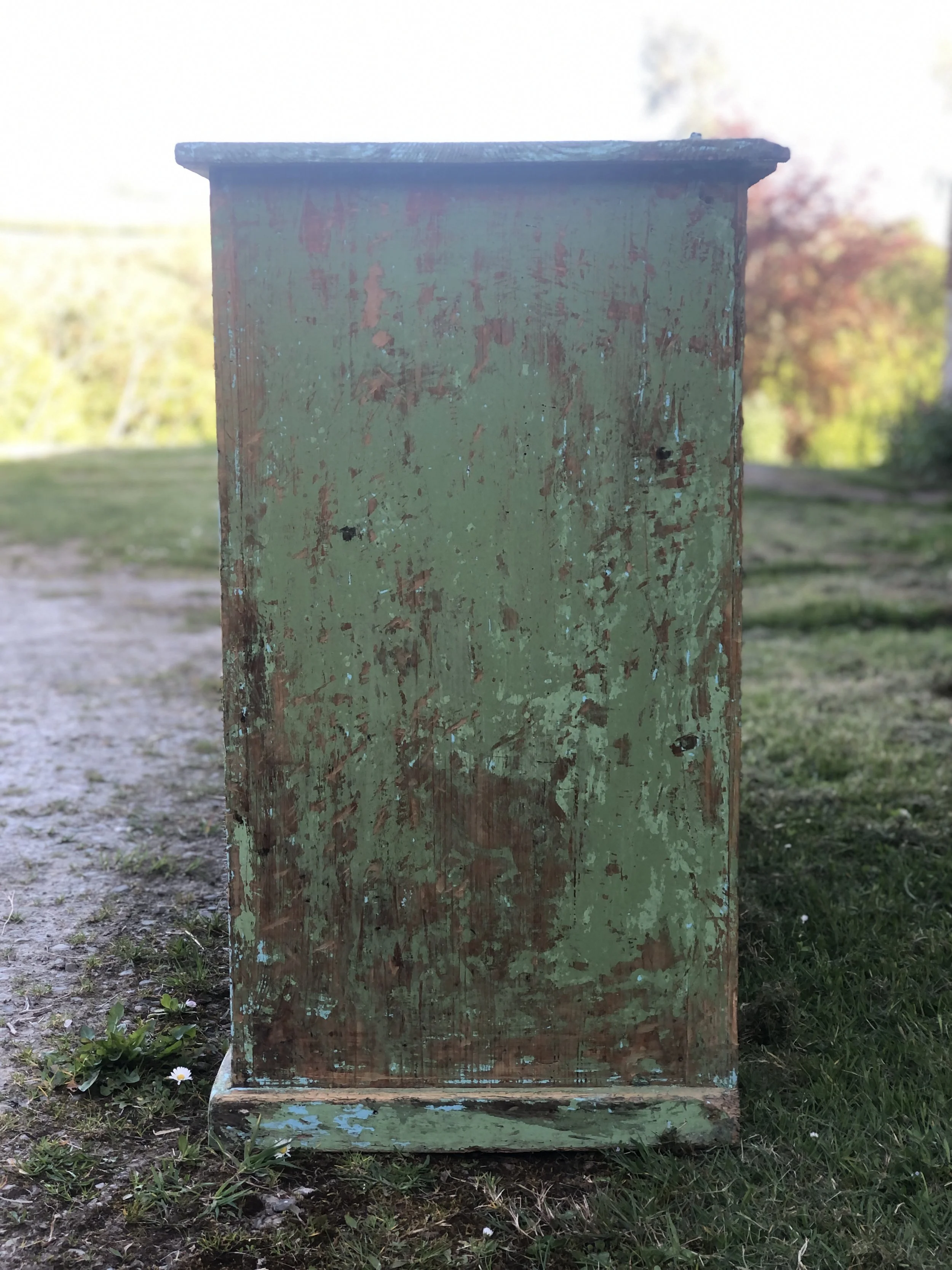 Antique Dresser Base Green