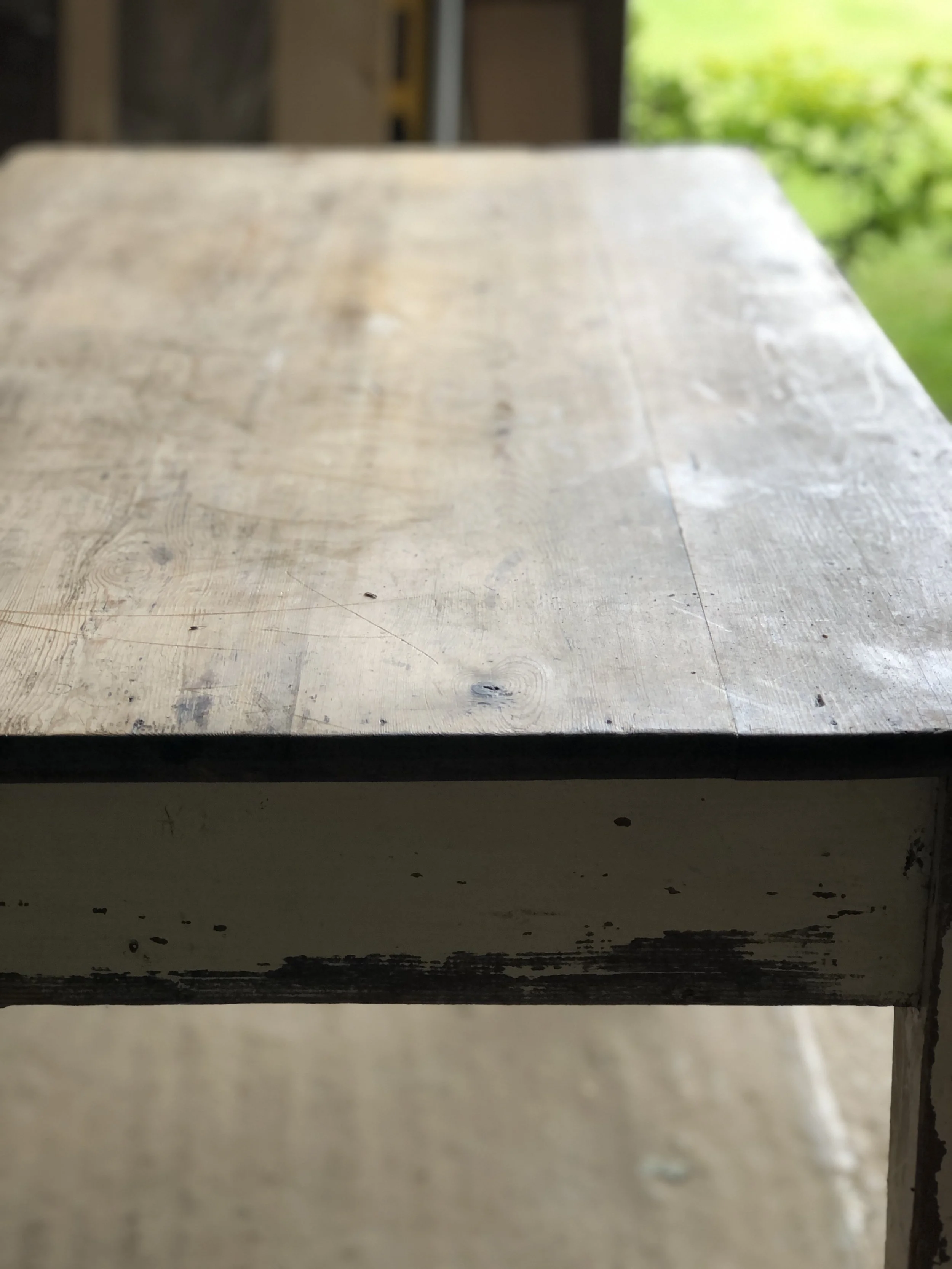 Antique Scrub Top Pine Table