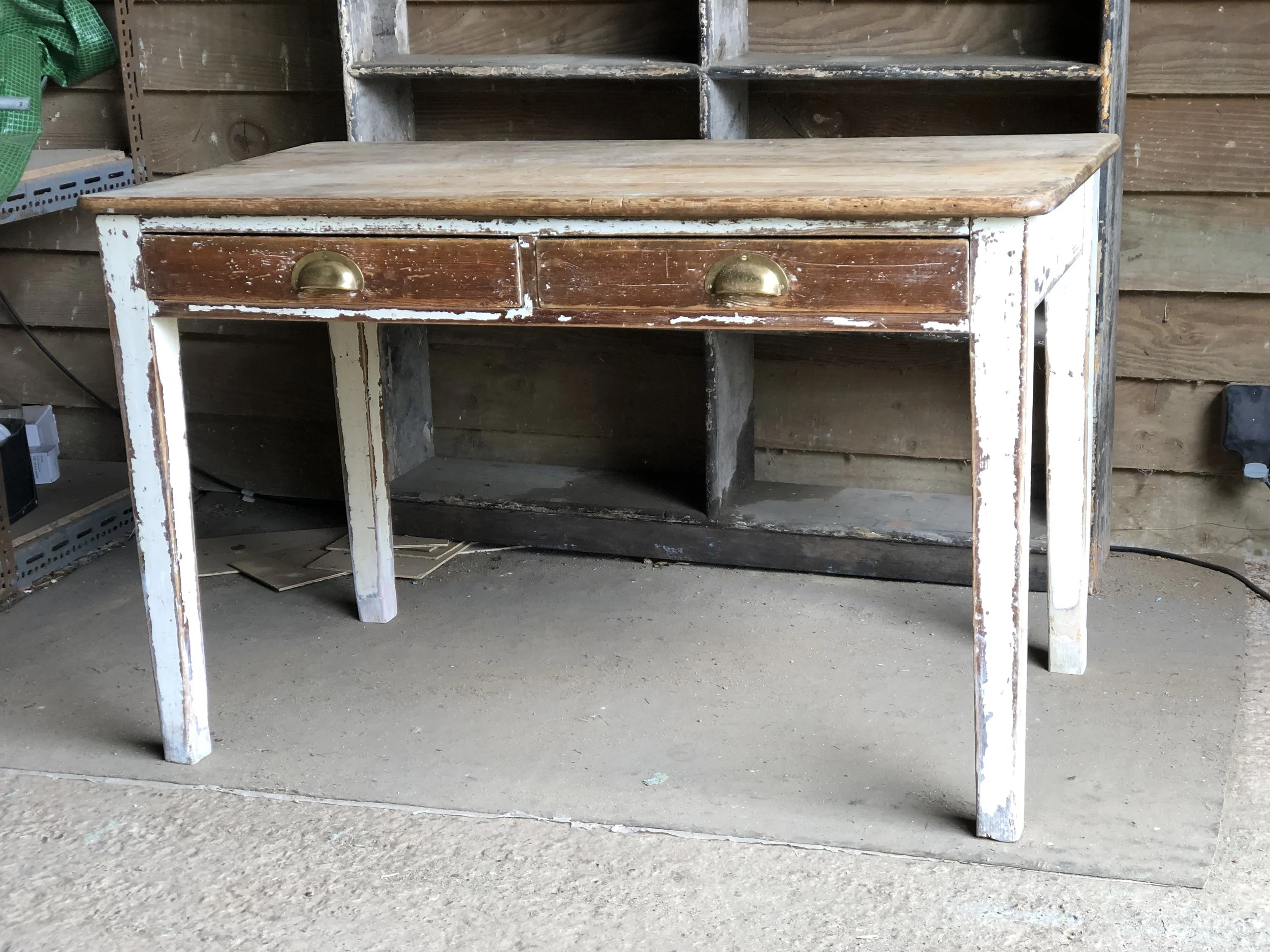 Antique Scrub Top Pine Table