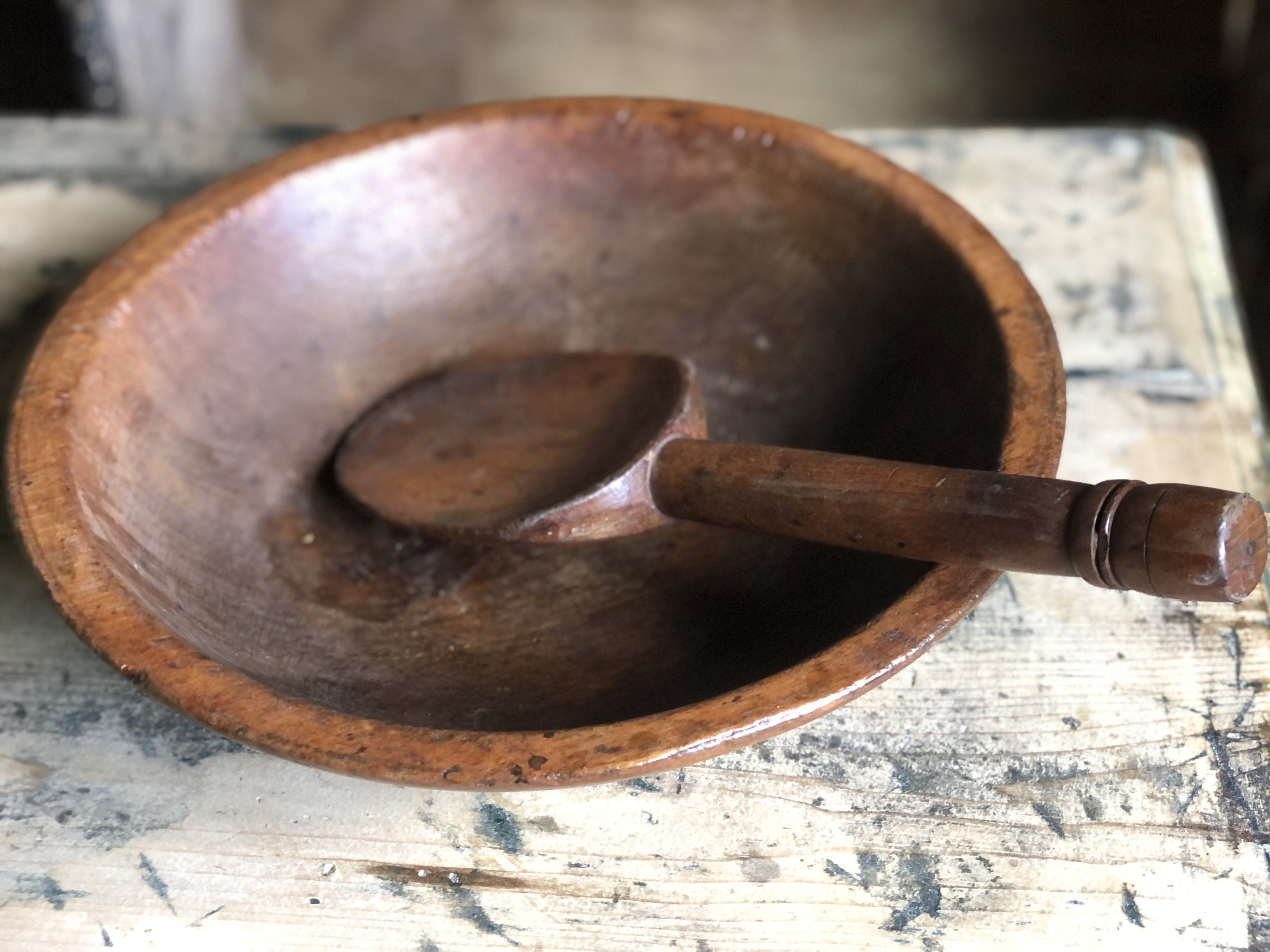 French Butter Bowl And Butter Spoon