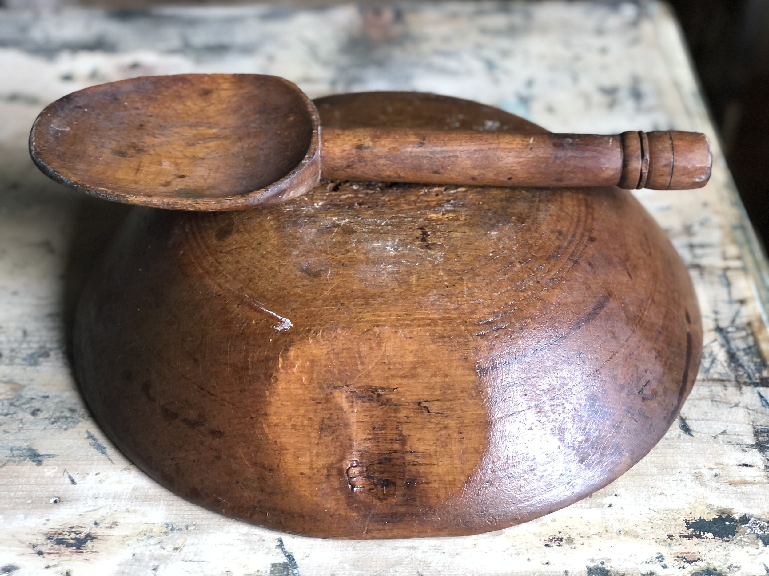 French Butter Bowl And Butter Spoon