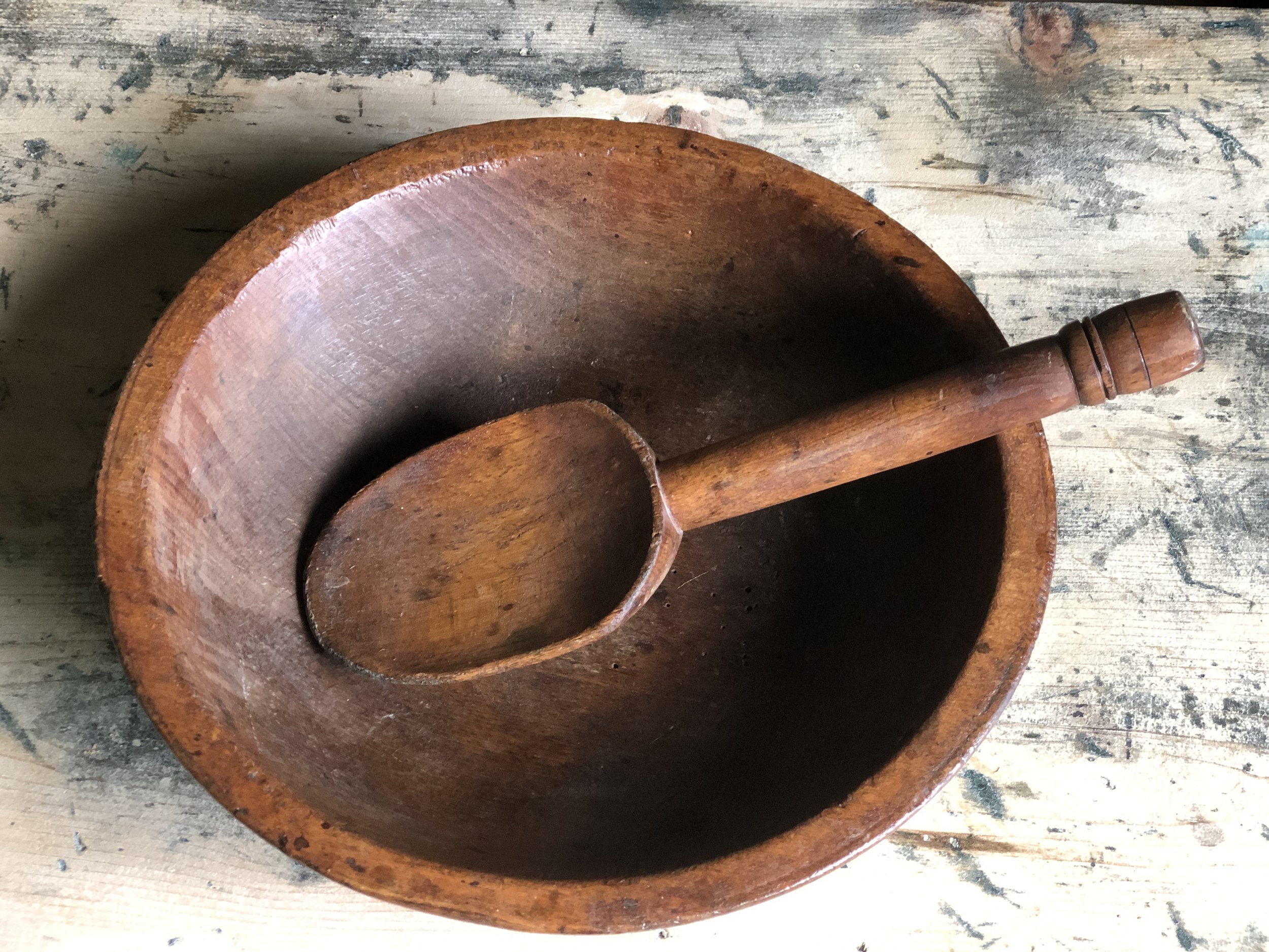 French Butter Bowl And Butter Spoon