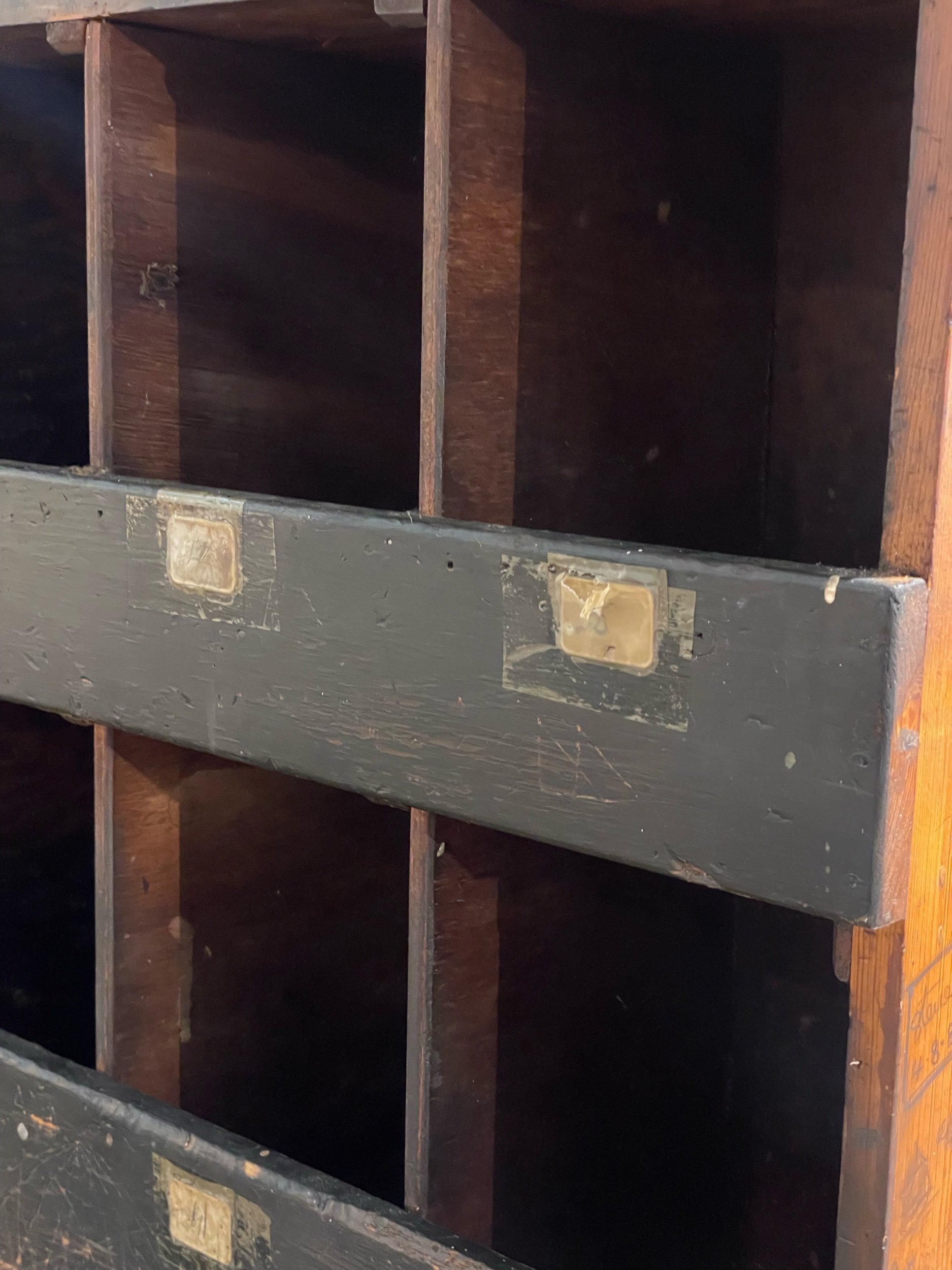 Antique Pigeon Hole Storage