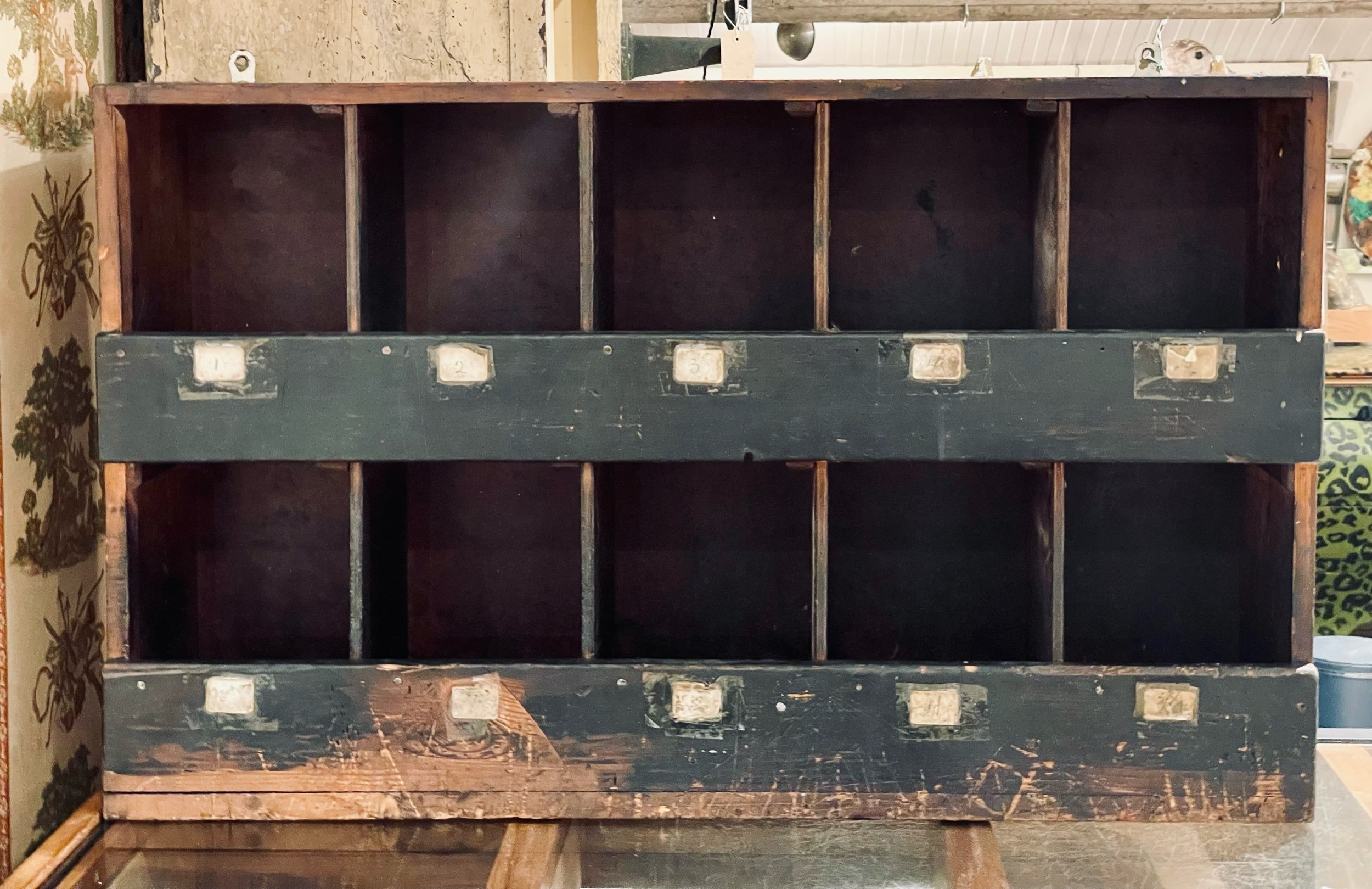 Antique Pigeon Hole Storage