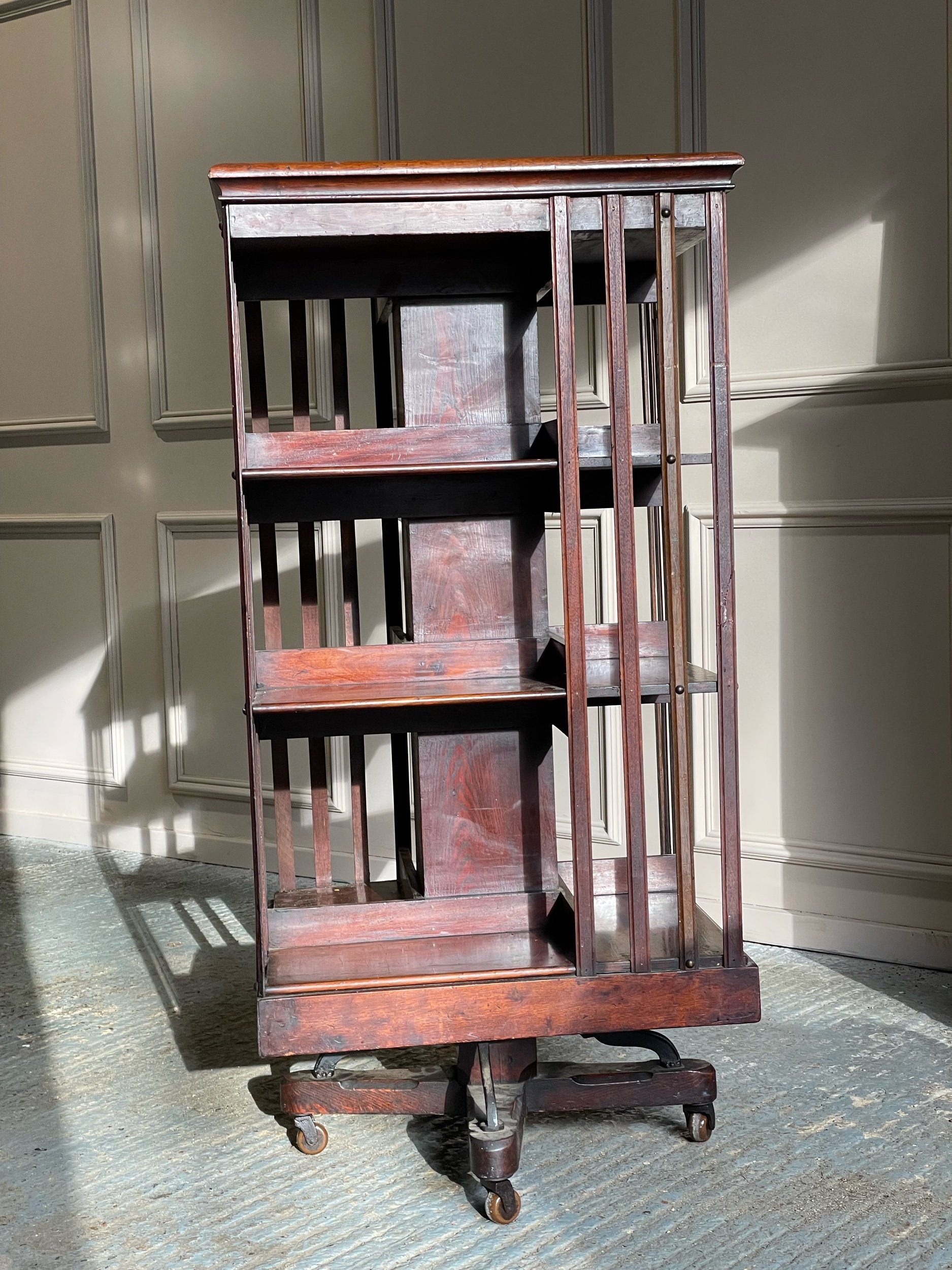 Antique Three Tier Revolving Bookcase