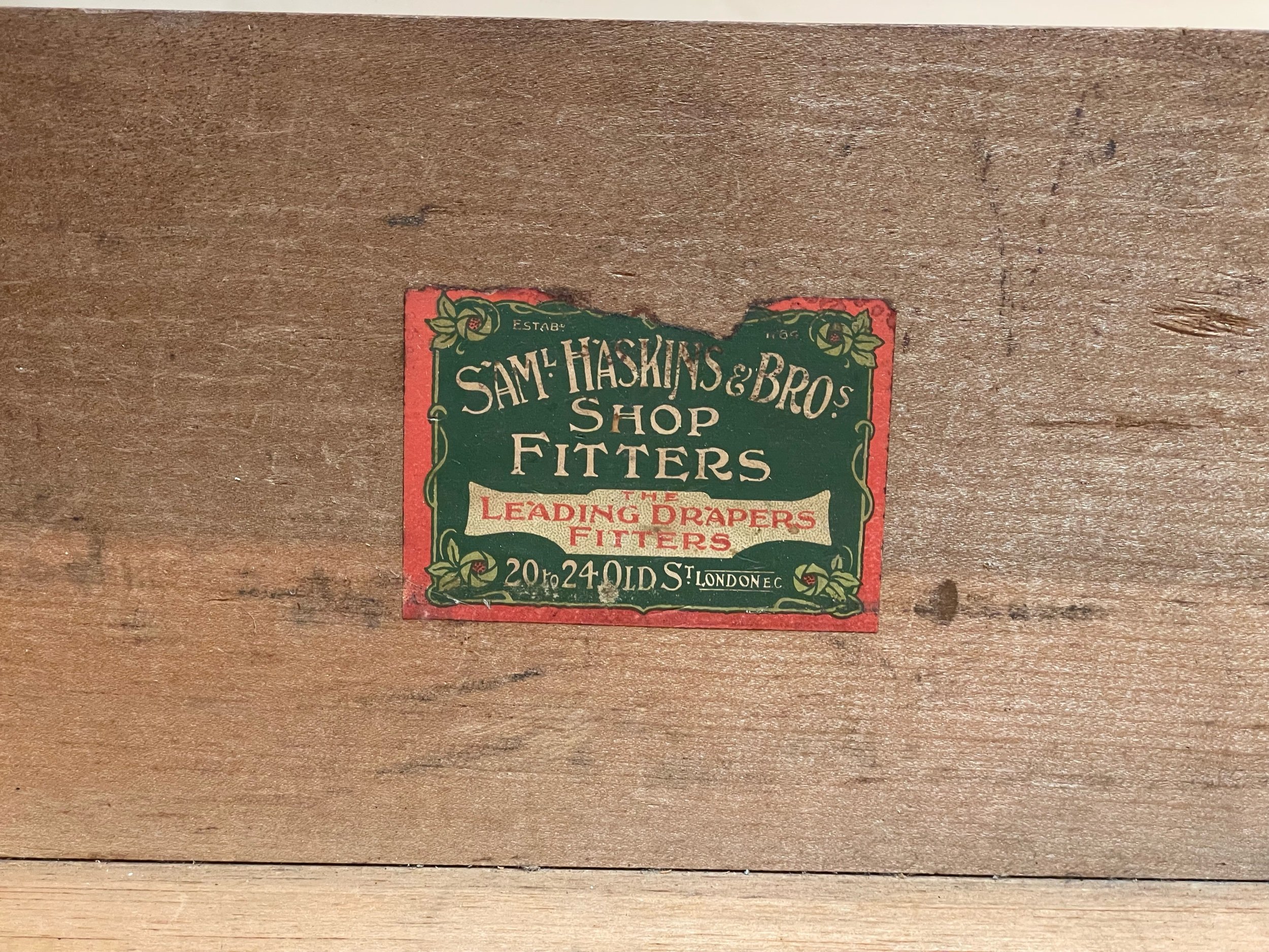 Early 20th Century English Bank of Drawers