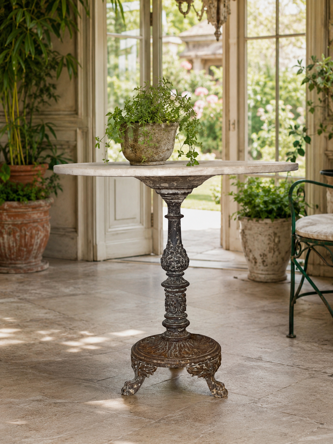 Victorian Renaissance Revival Cast Iron Pedestal Table