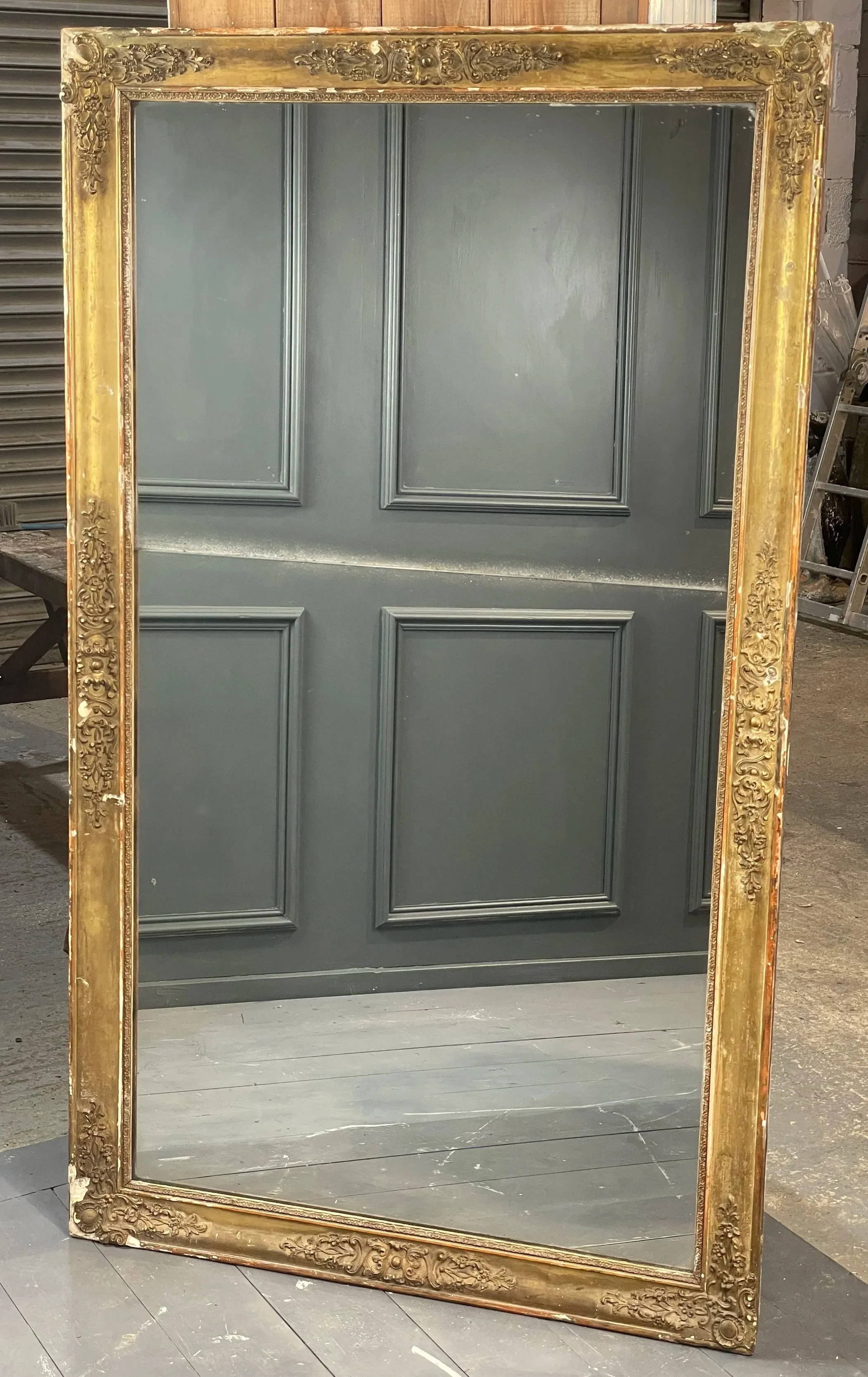 19th Century French Split Glass Mirror