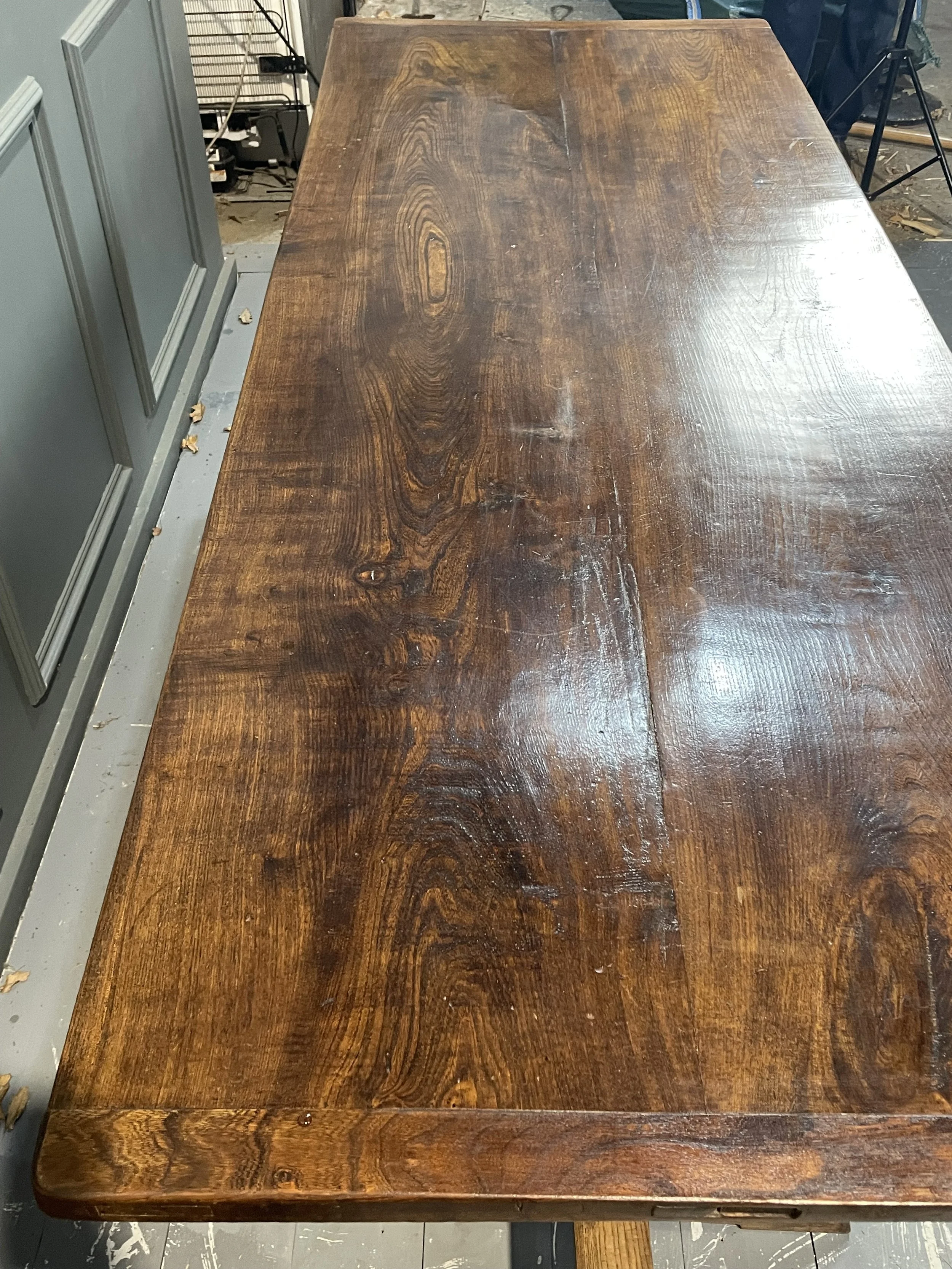 Antique Refectory Elm Dining Table