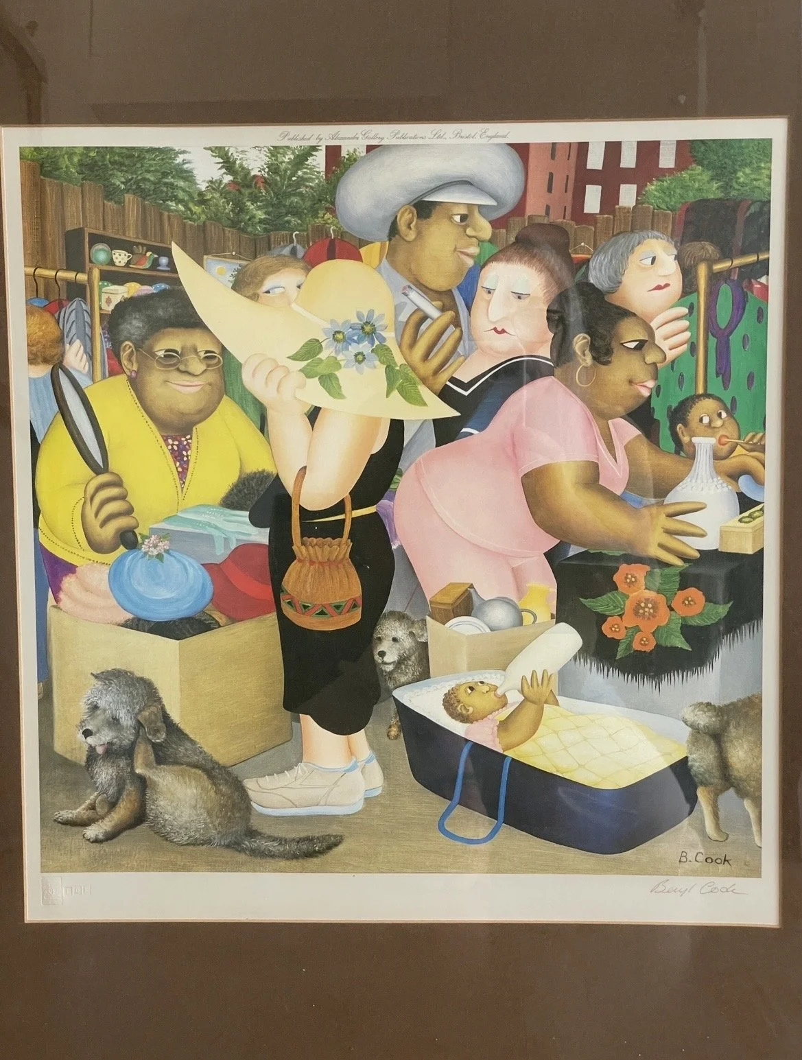 Signed Limited Edition Print 'Street Market' by Beryl Cook
