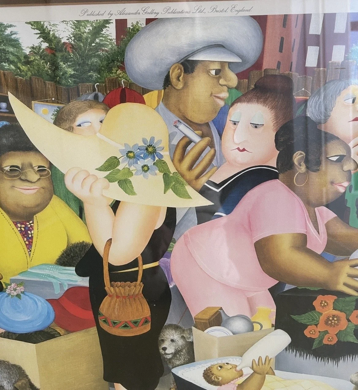 Signed Limited Edition Print 'Street Market' by Beryl Cook