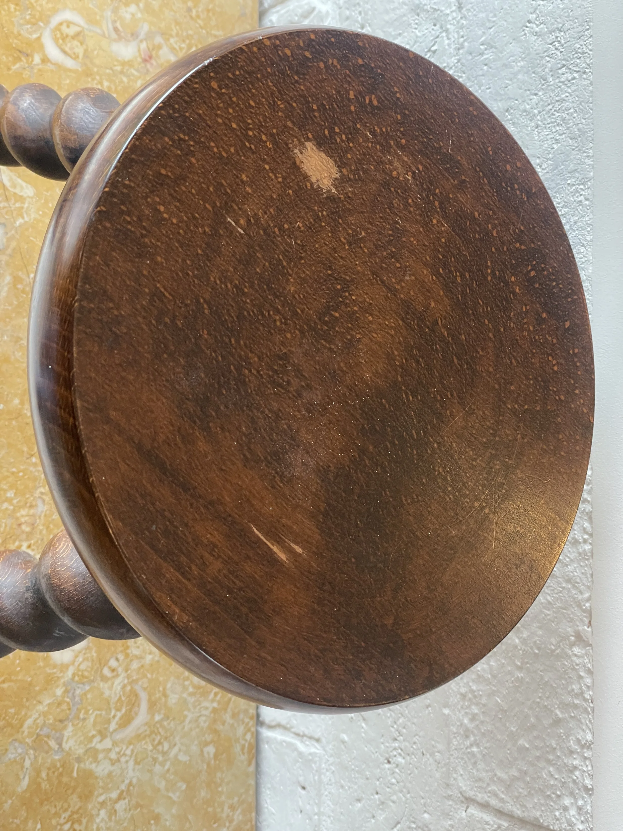 French Wooden Tripod Stool