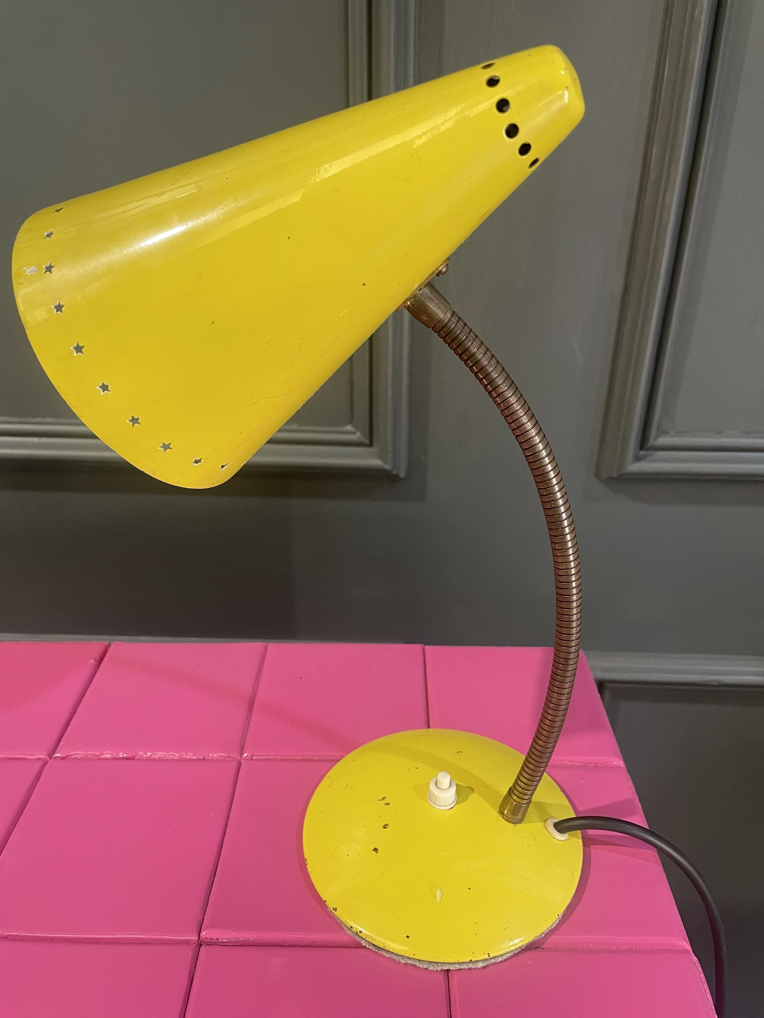 1950s Yellow Desk Lamp