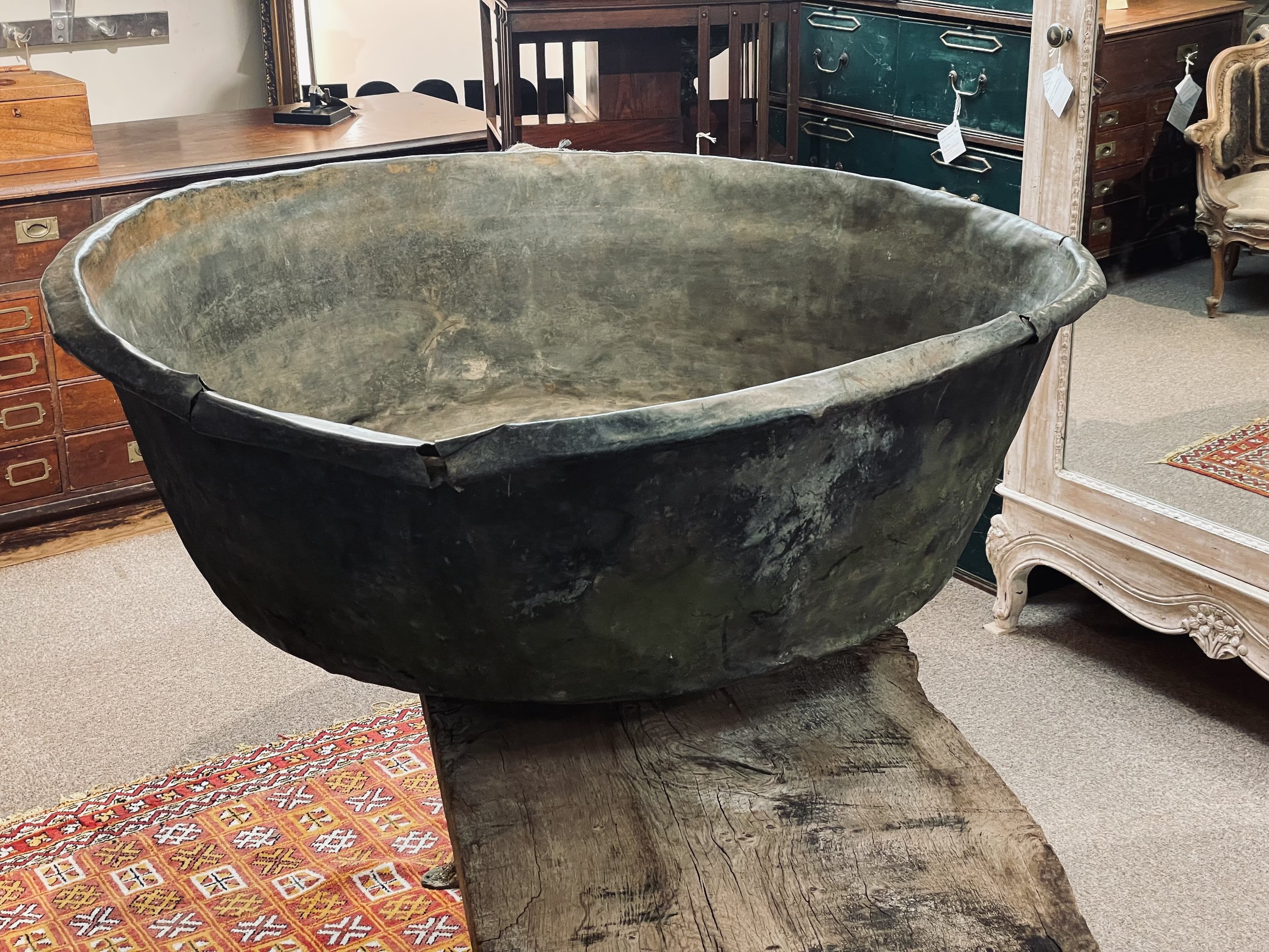 Antique Copper and Brass Planter