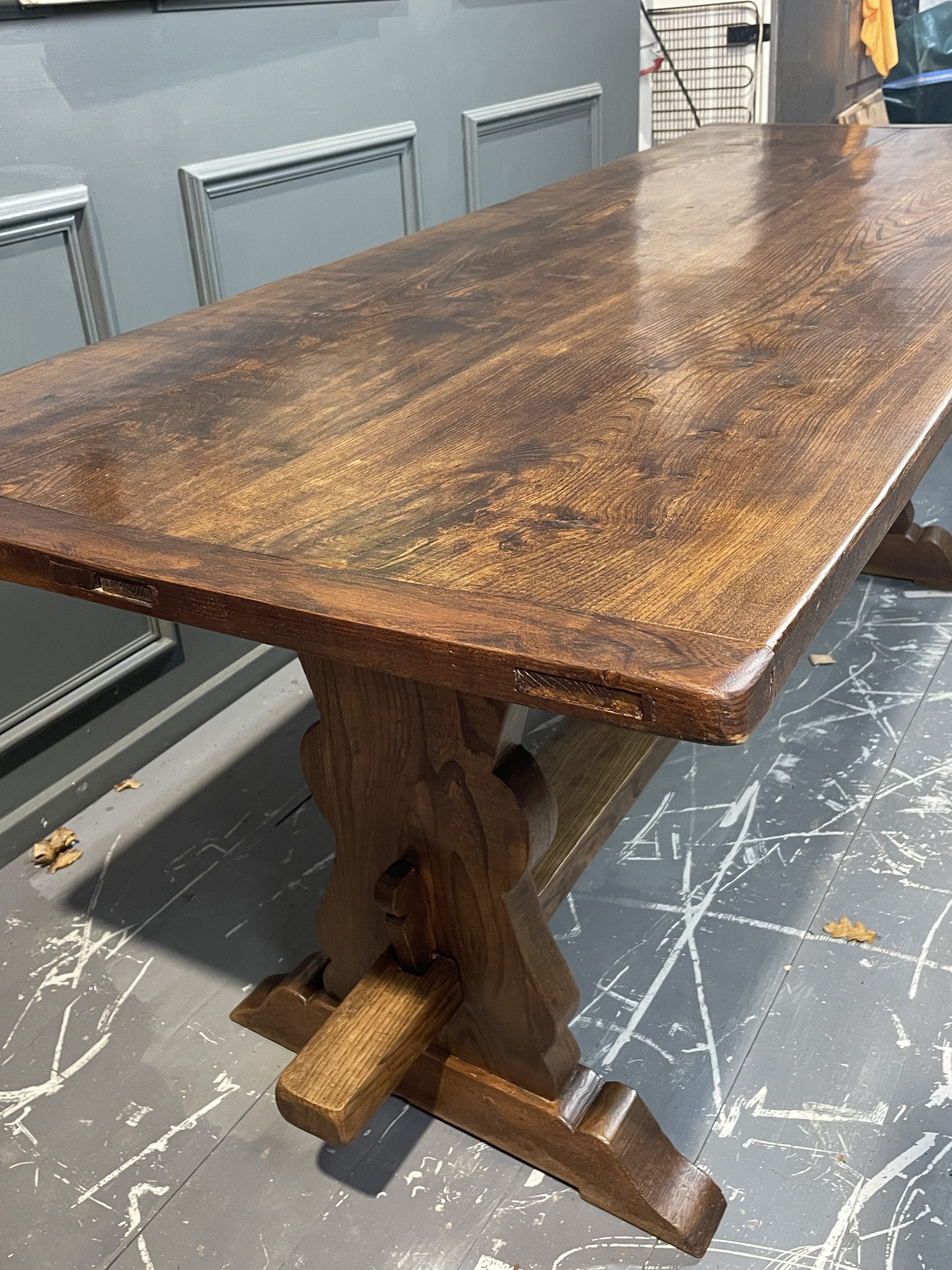 Antique Refectory Elm Dining Table