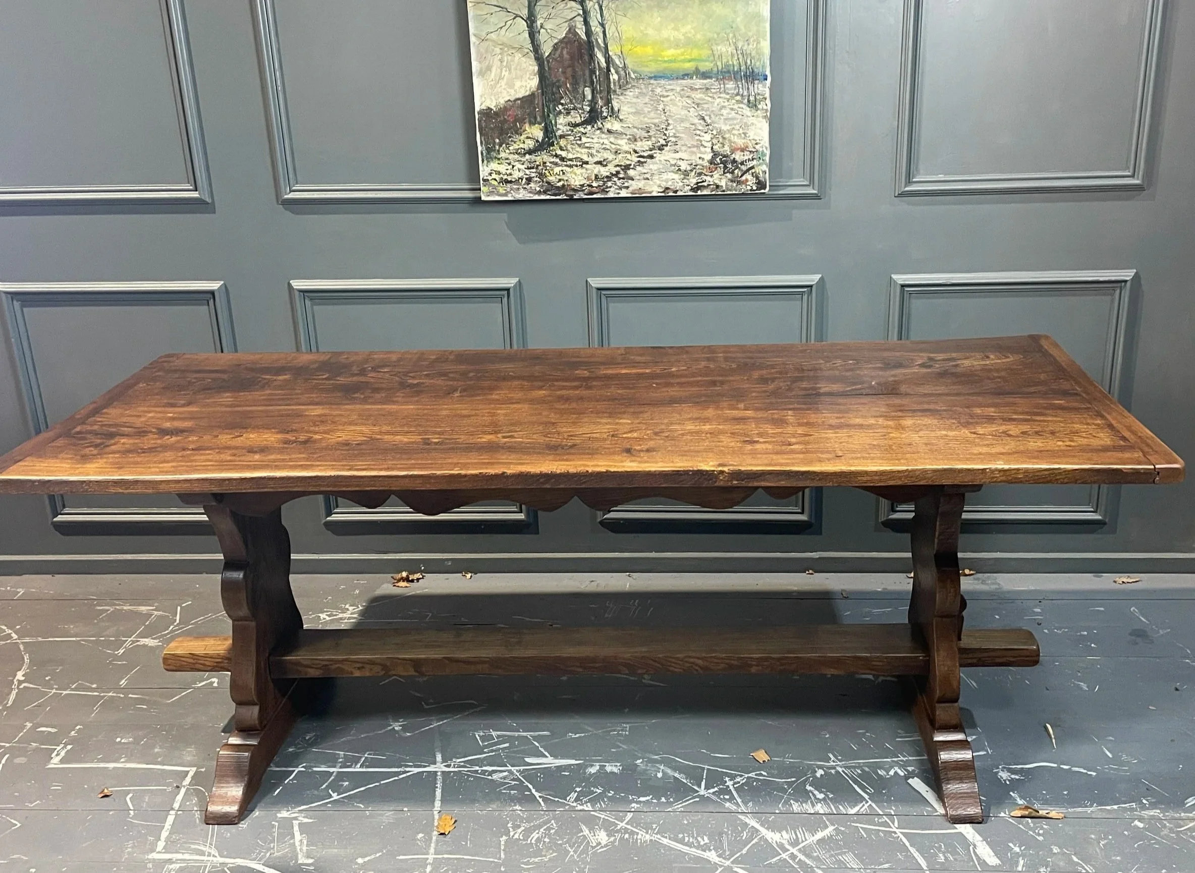 Antique Refectory Elm Dining Table
