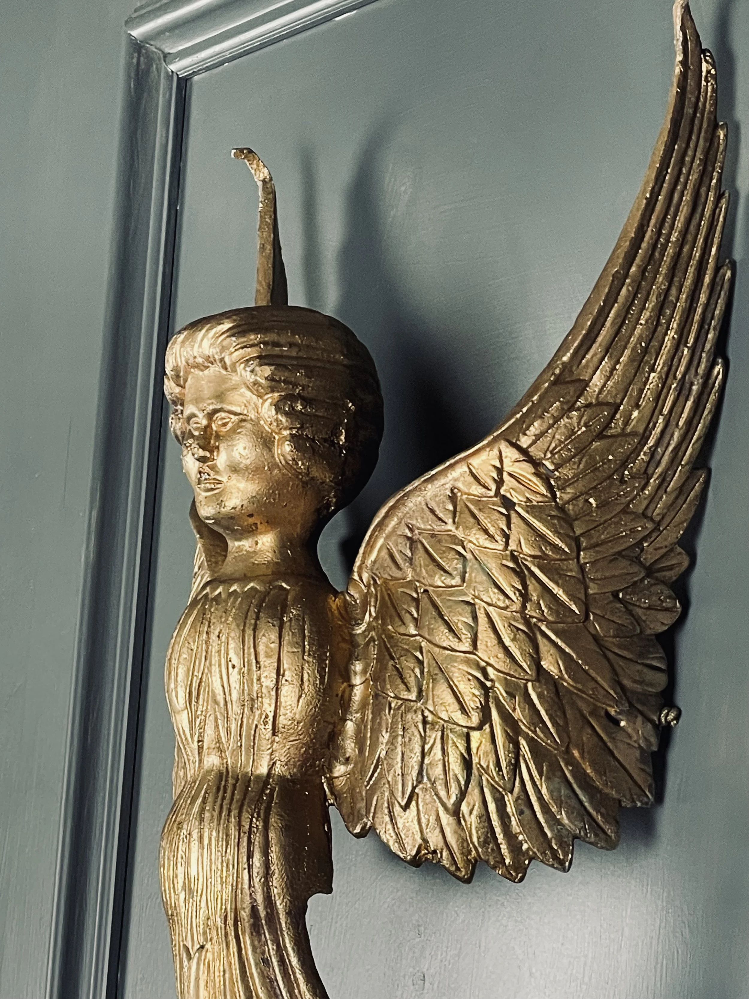 Antique Pair of Angel Wall Sconces
