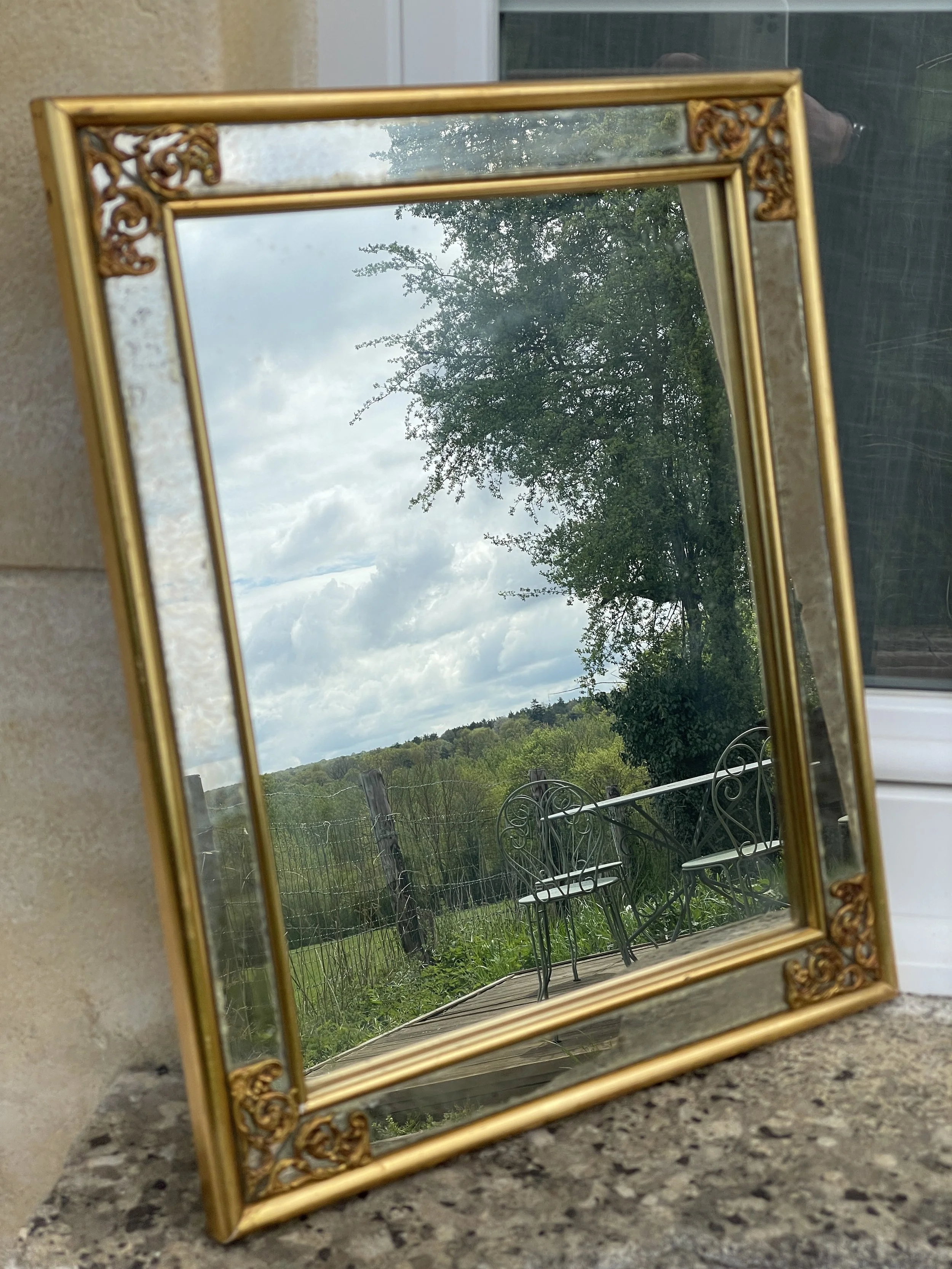 Mid Century French Gilt Mirror