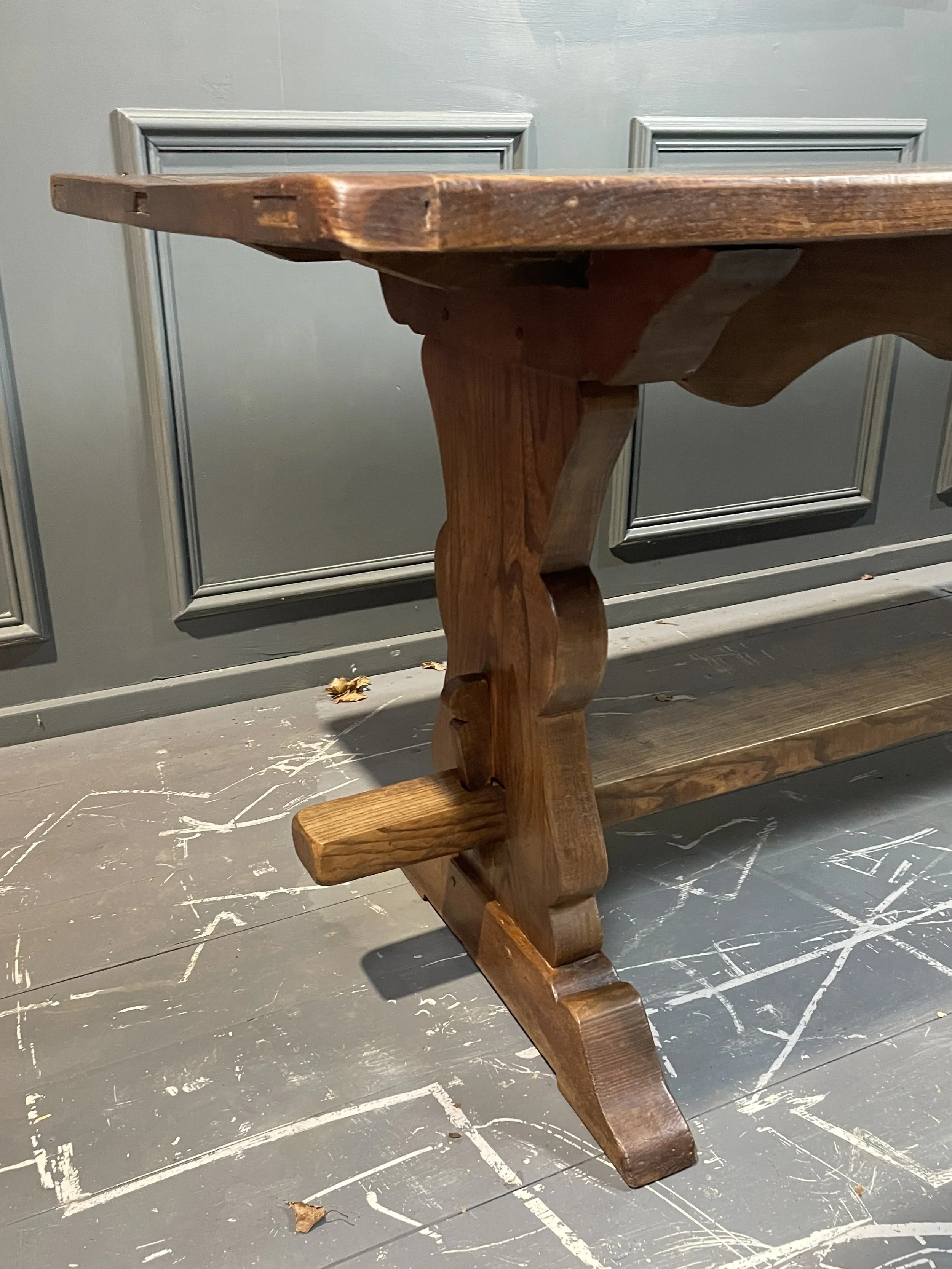 Antique Refectory Elm Dining Table