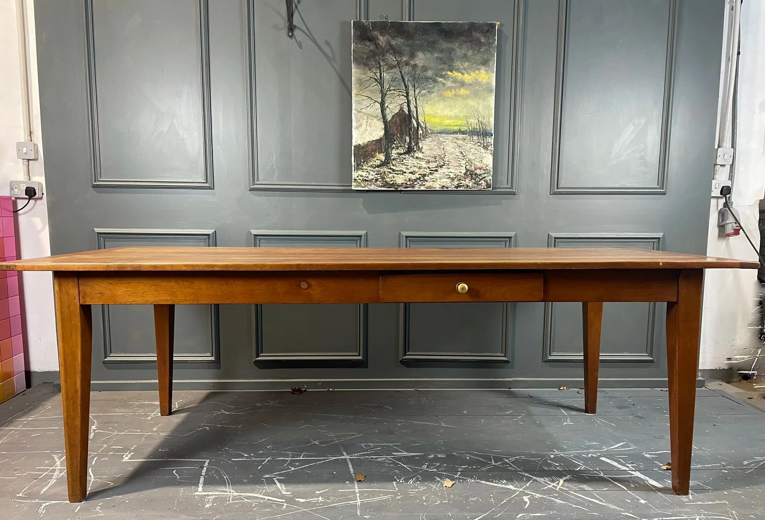 Antique French Cherry Wood Table