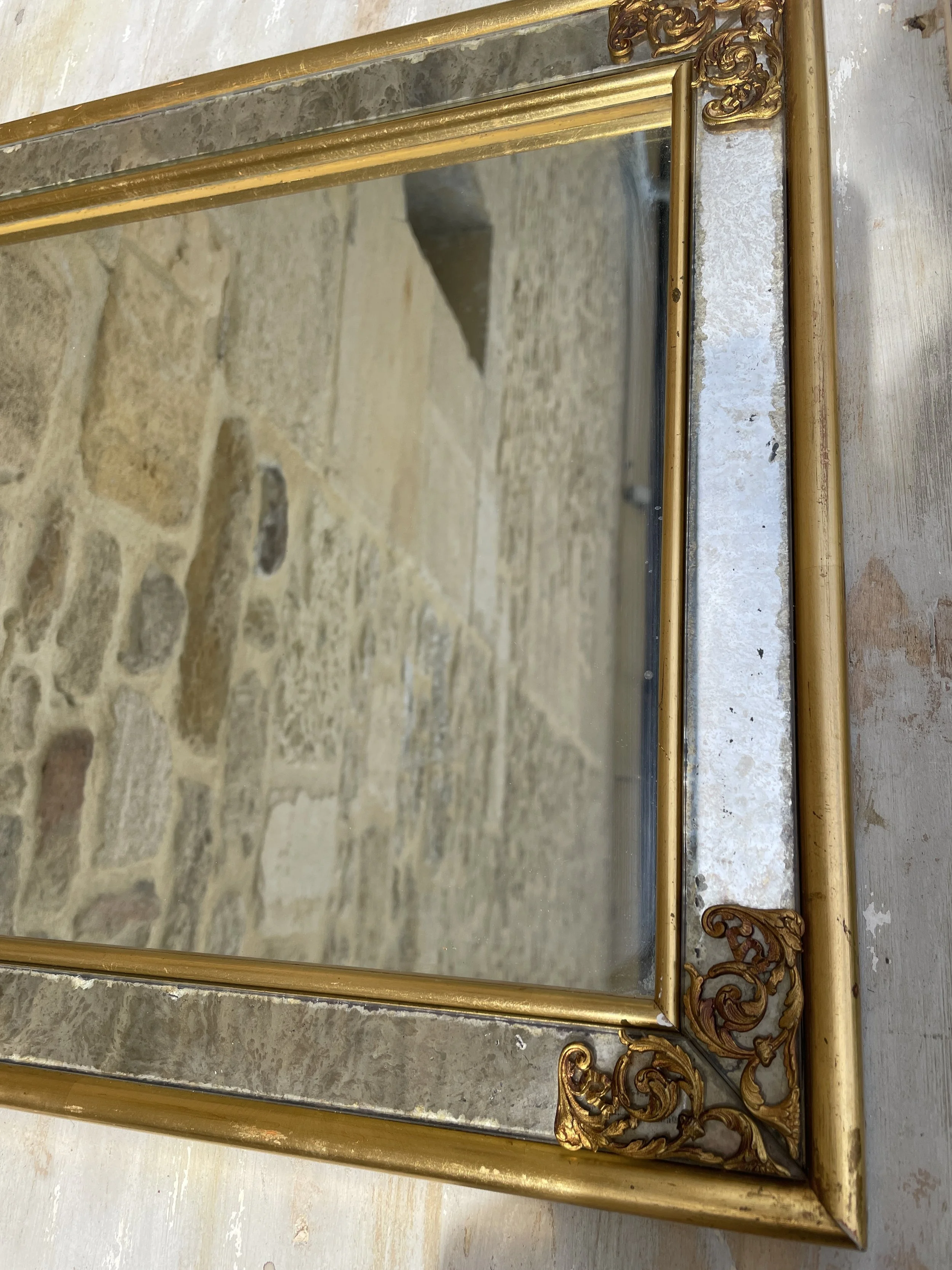 Mid Century French Gilt Mirror