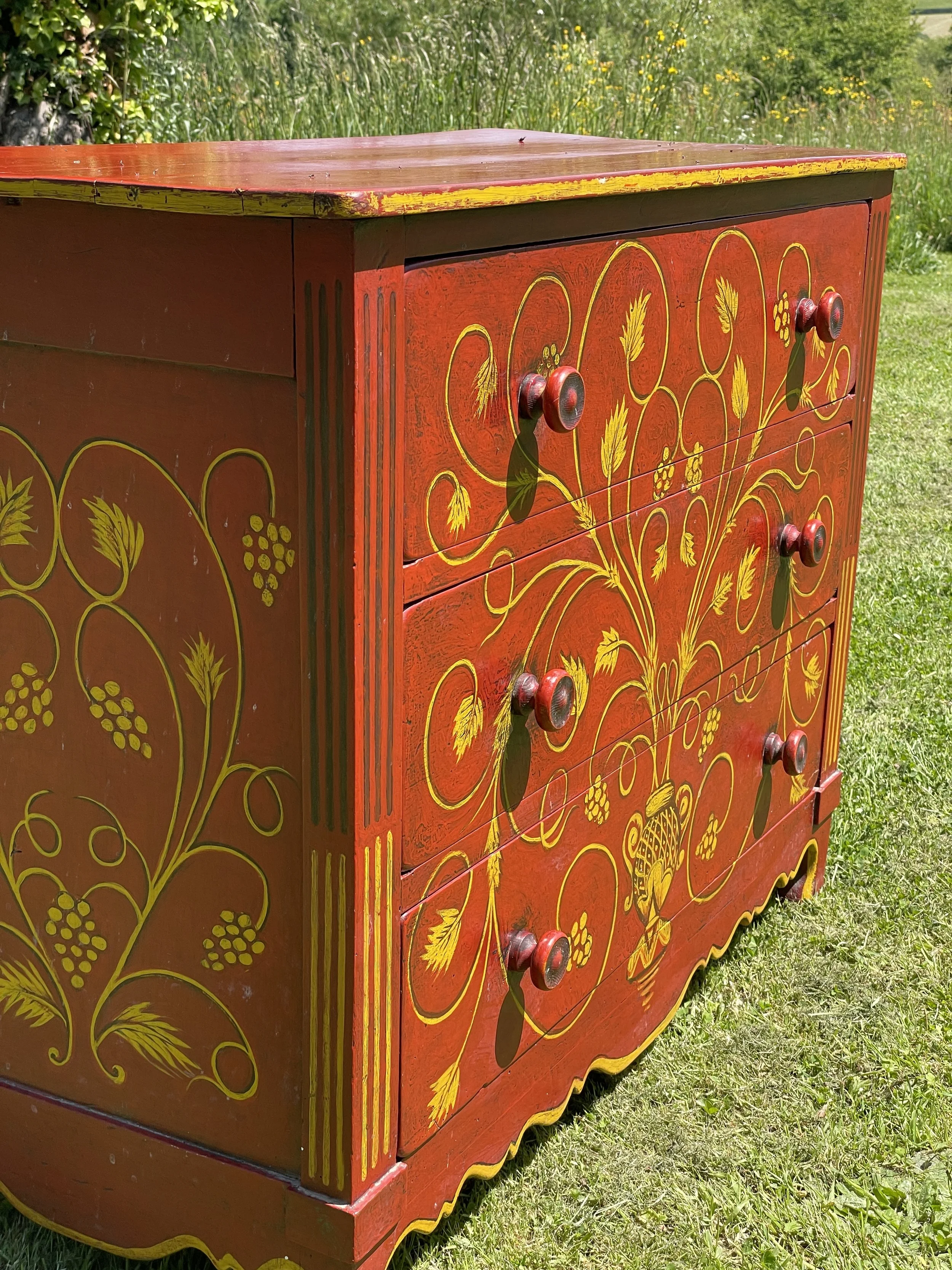 Early 20th Century French Hand Painted Chest of Drawers