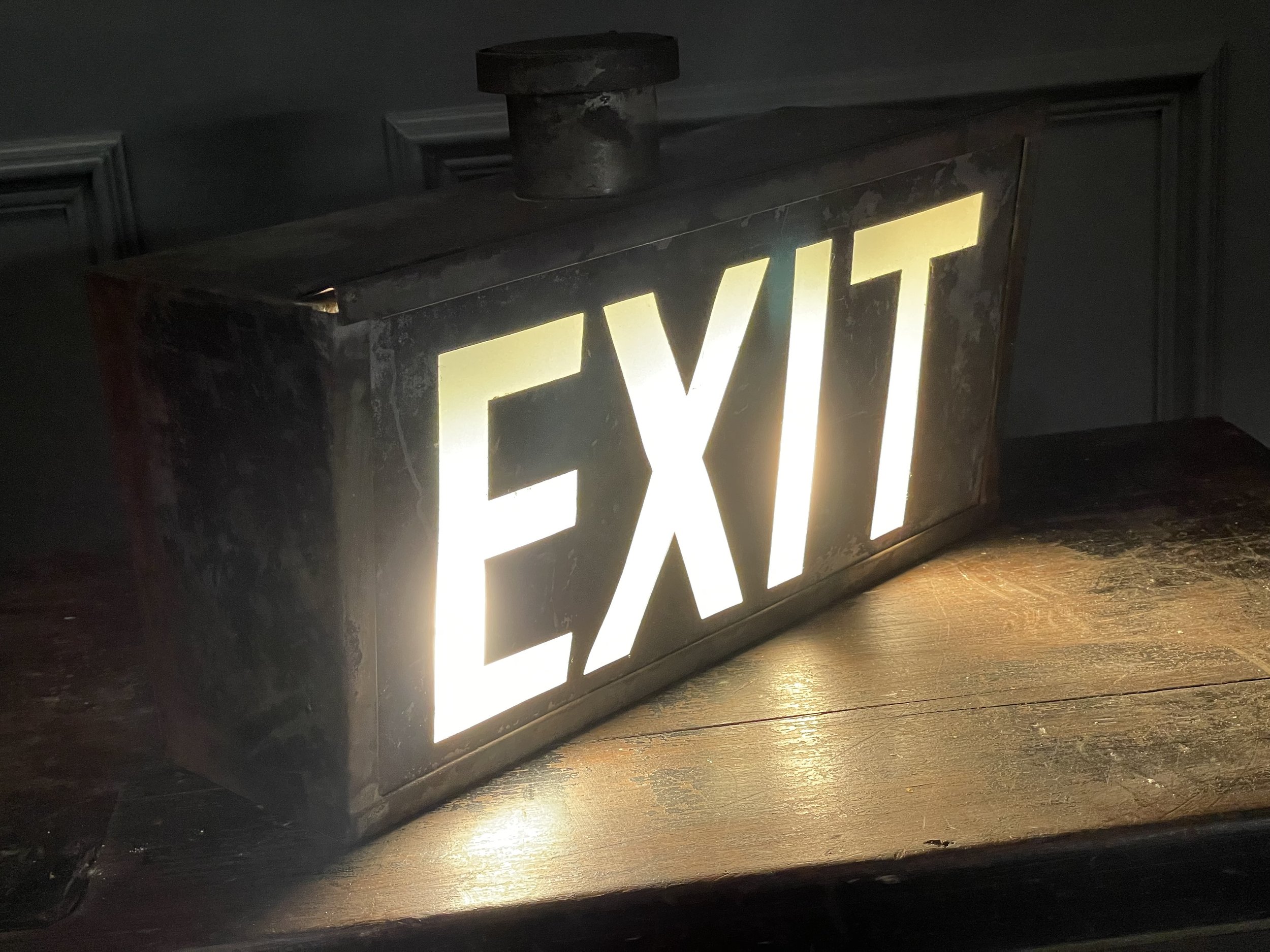 Original Illuminated Theatre Exit Sign