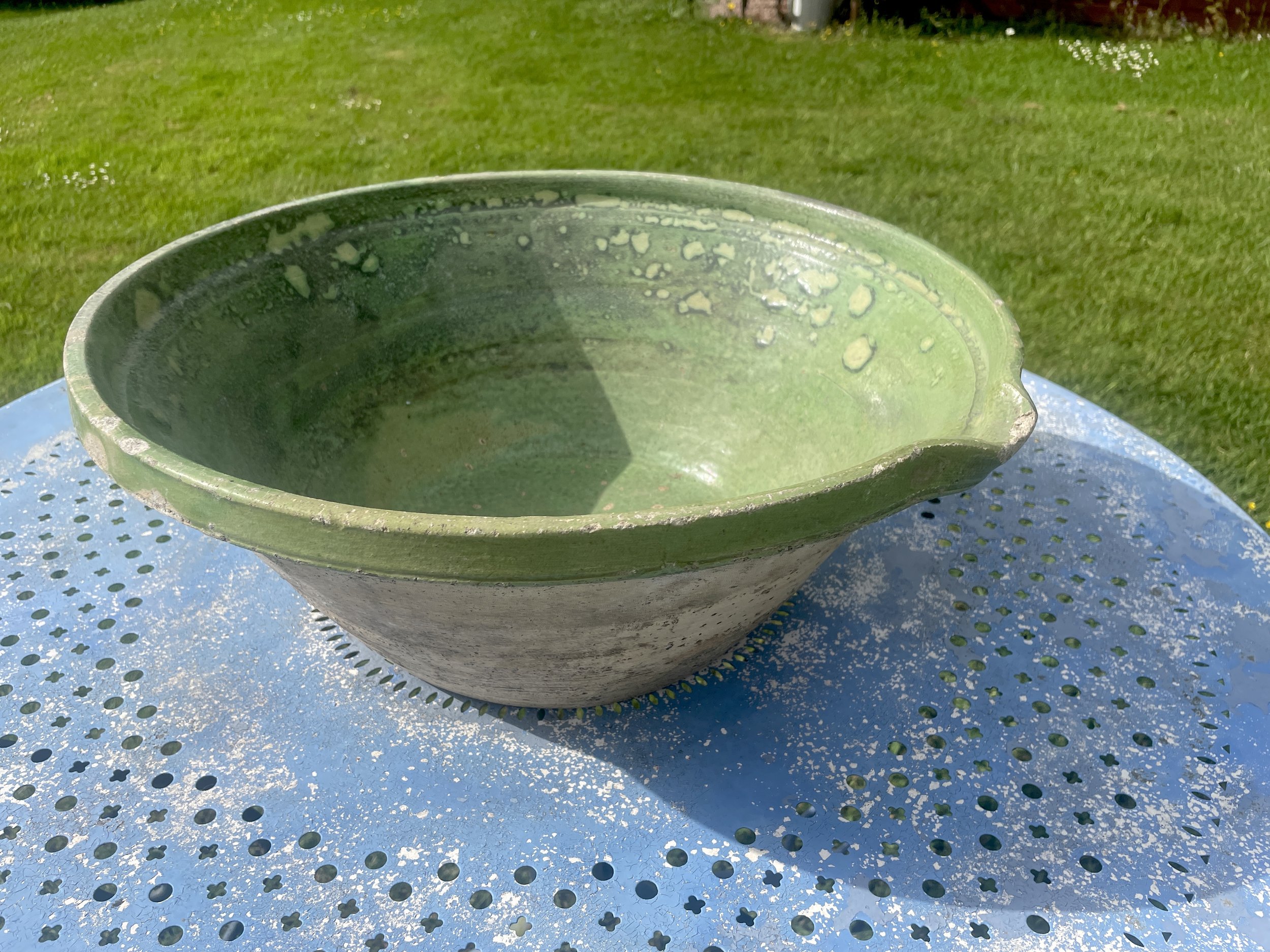 Large French Green Tian Bowl