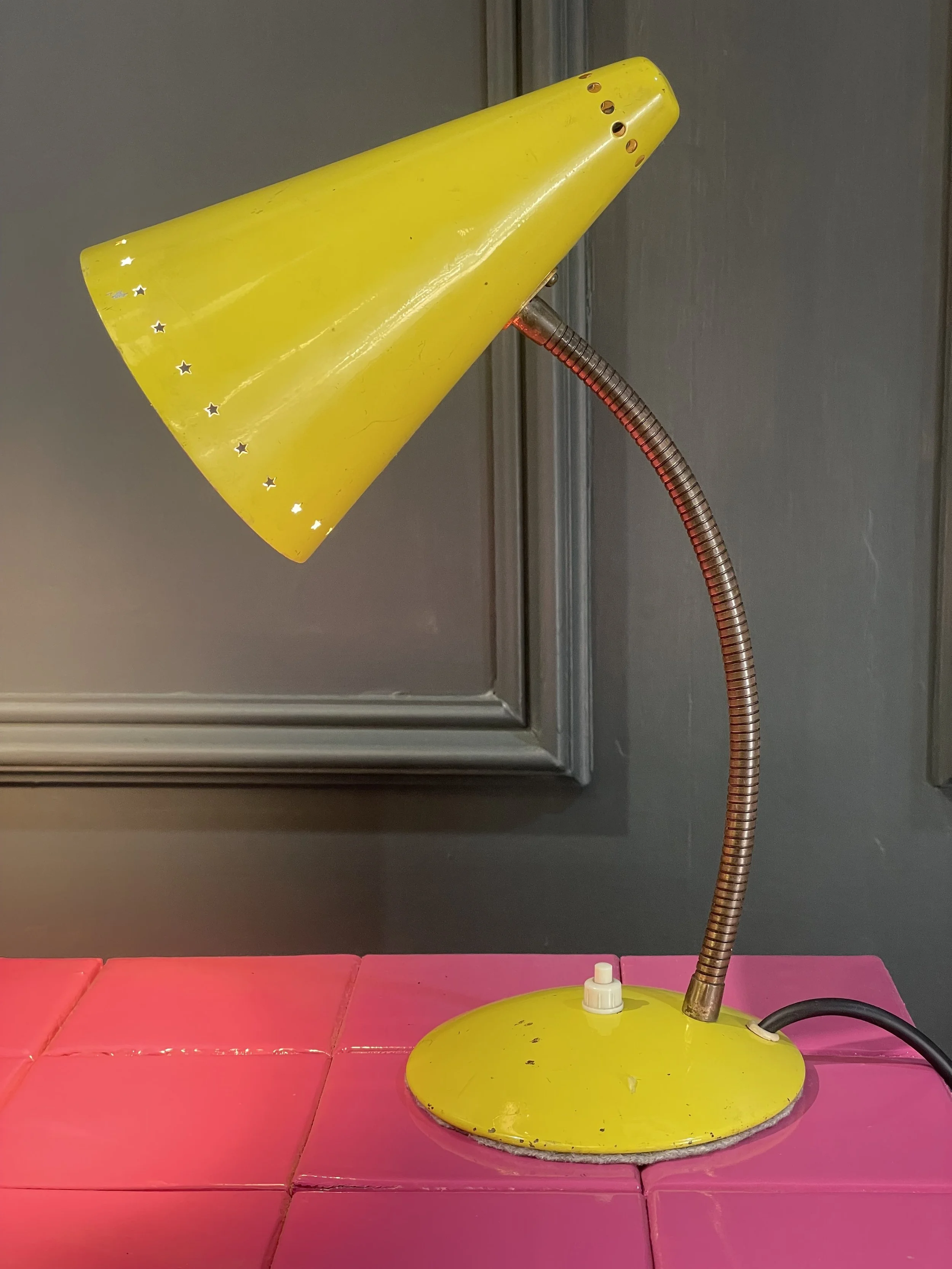 1950s Yellow Desk Lamp