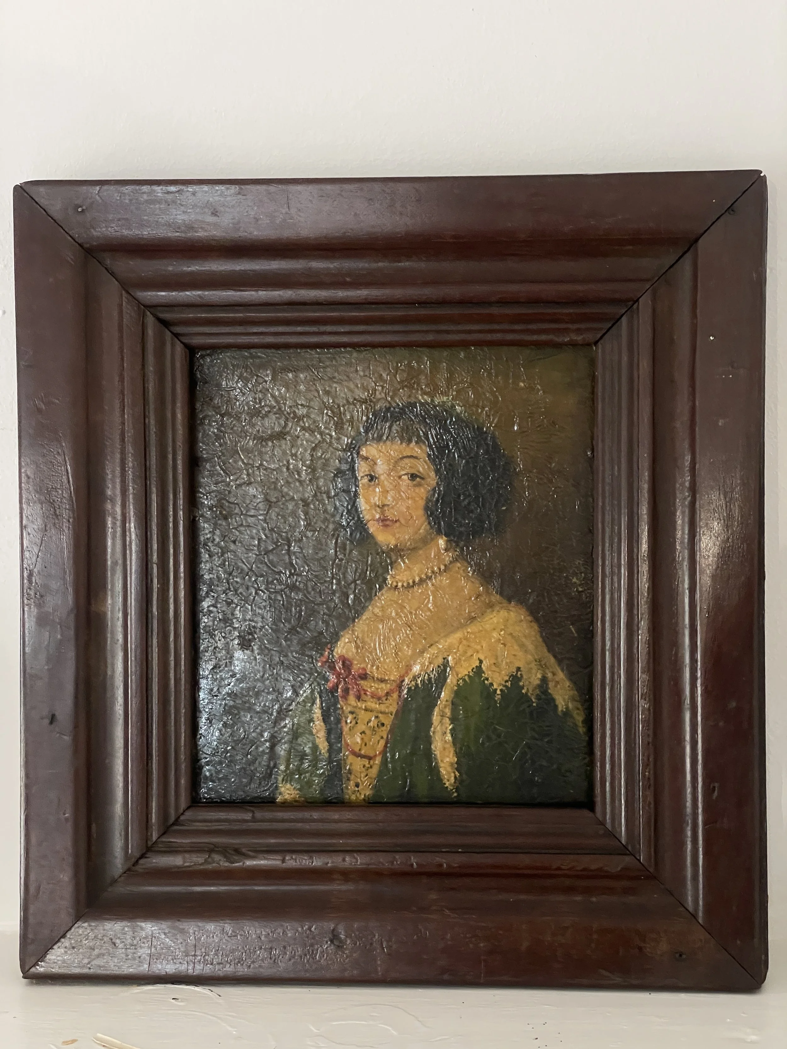19th Century Oil On Canvas Portrait of a Lady