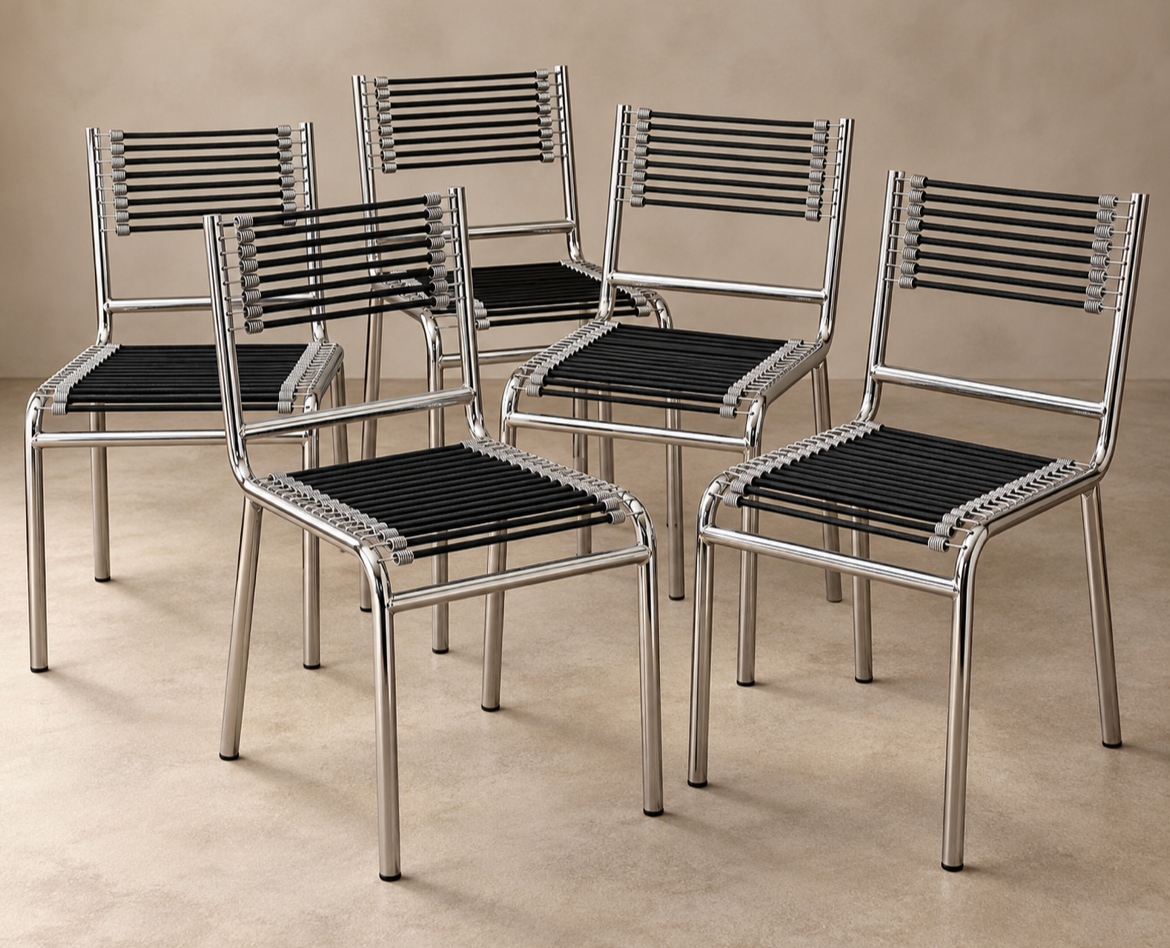 1980s Sandows Chairs by  Rene Herbst