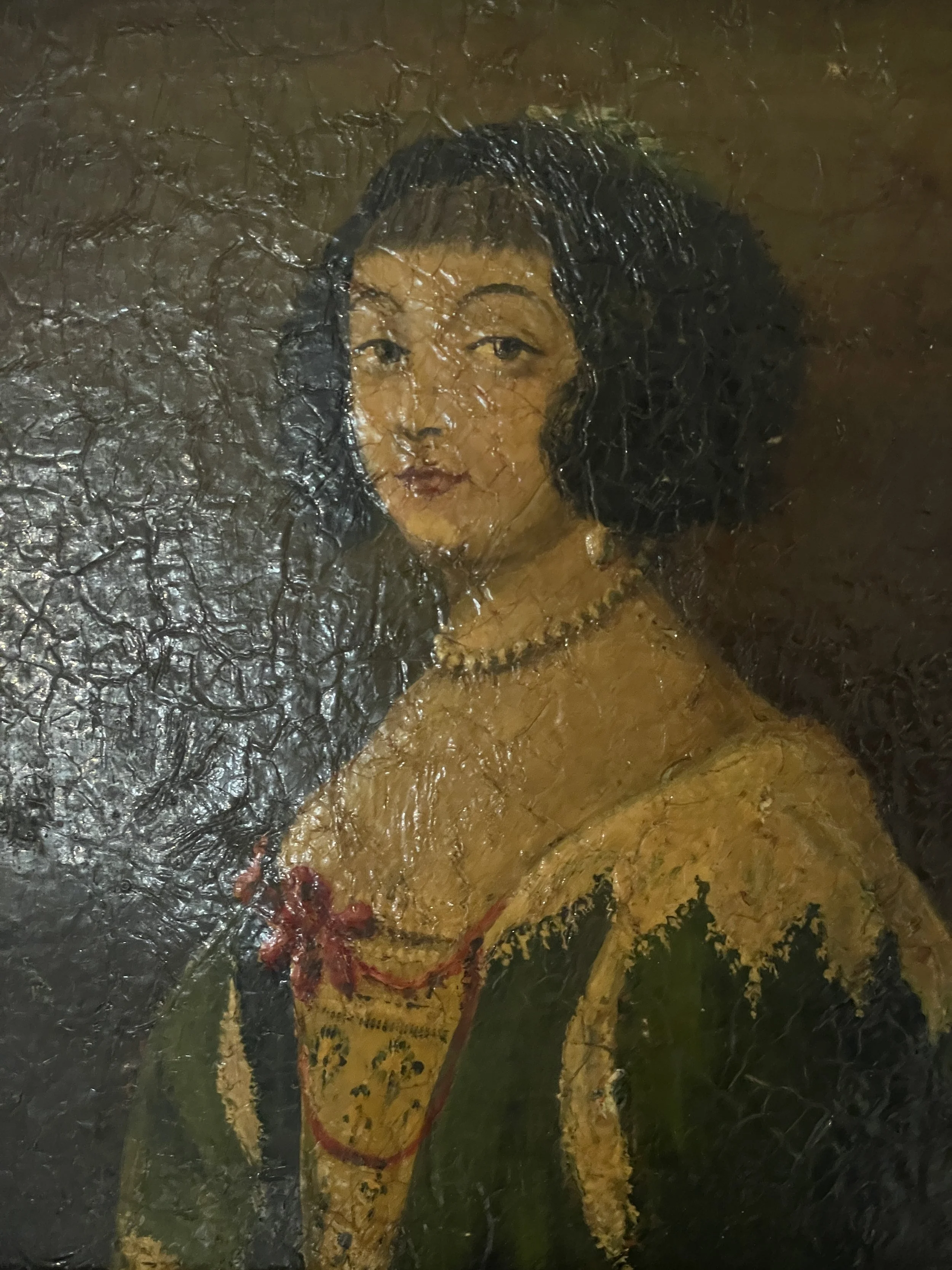 19th Century Oil On Canvas Portrait of a Lady