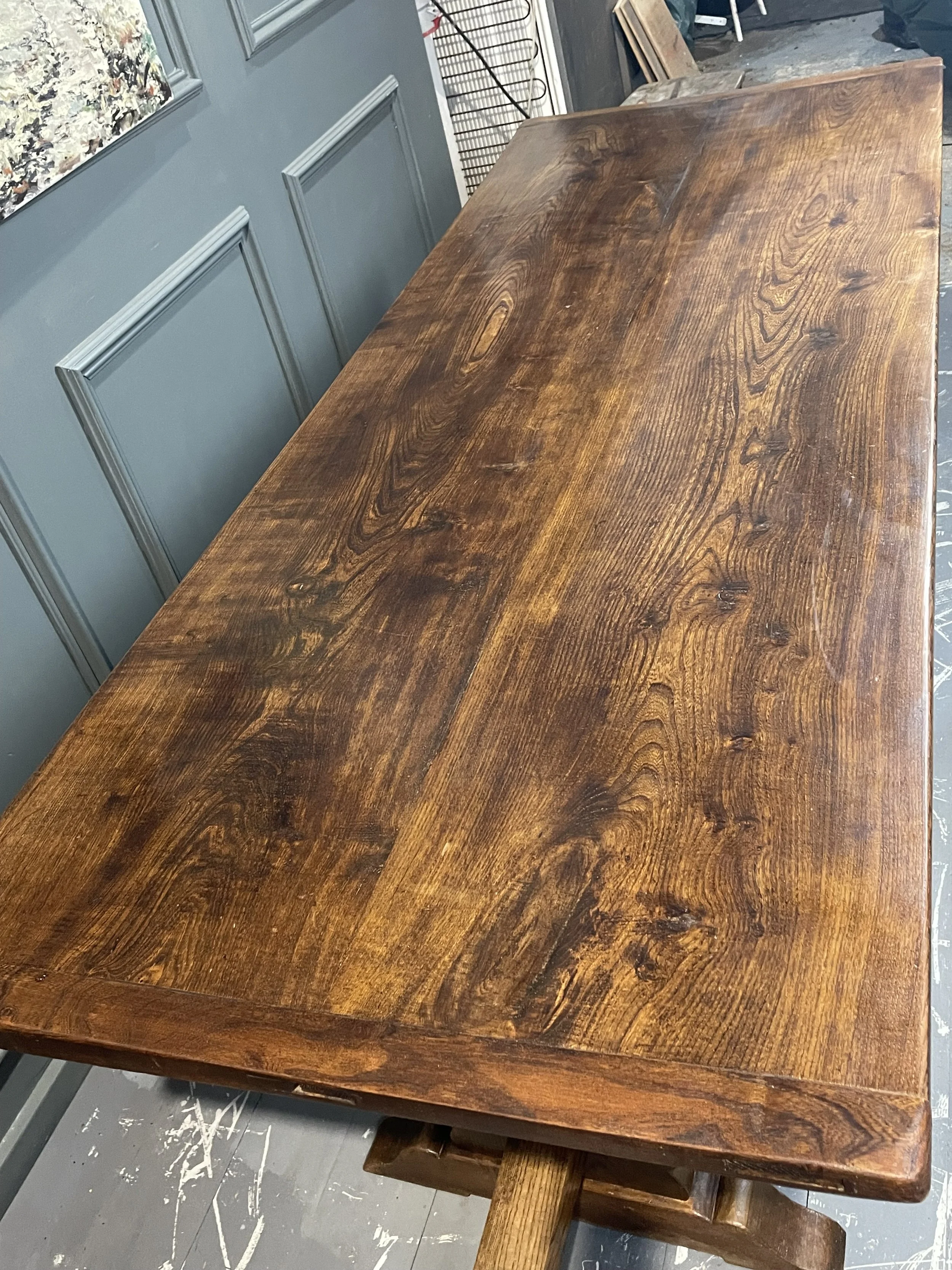 Antique Refectory Elm Dining Table