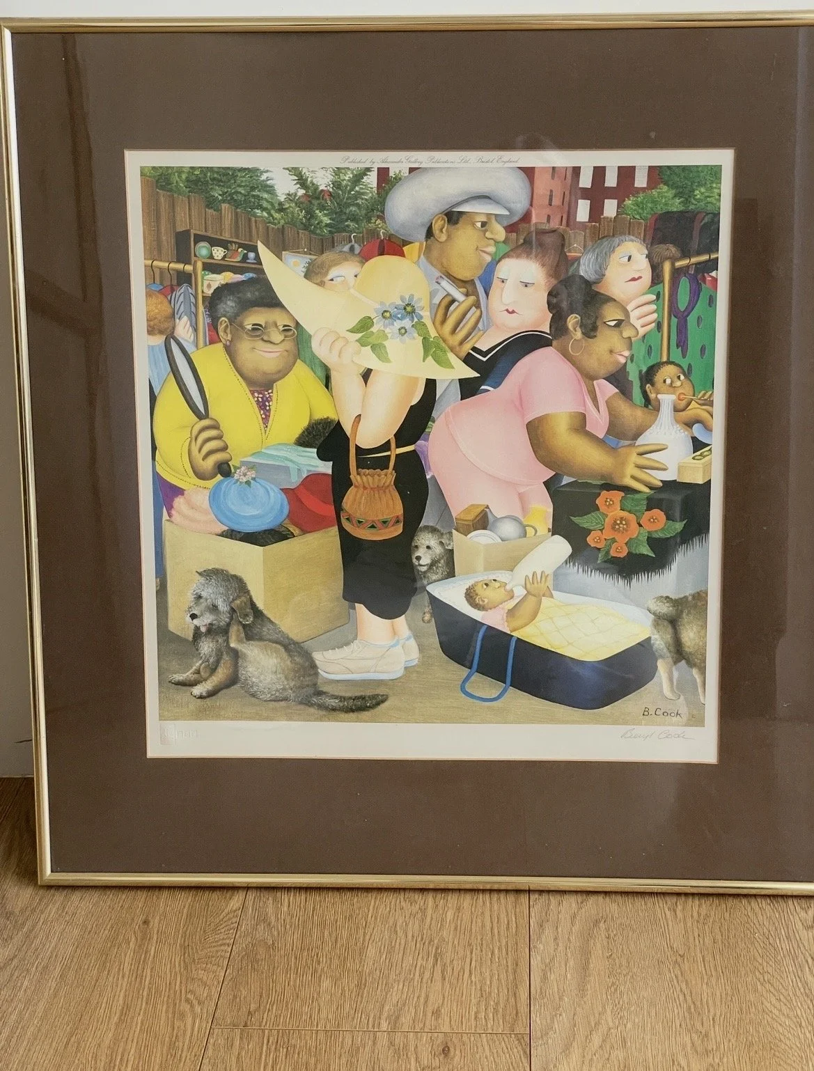 Signed Limited Edition Print 'Street Market' by Beryl Cook