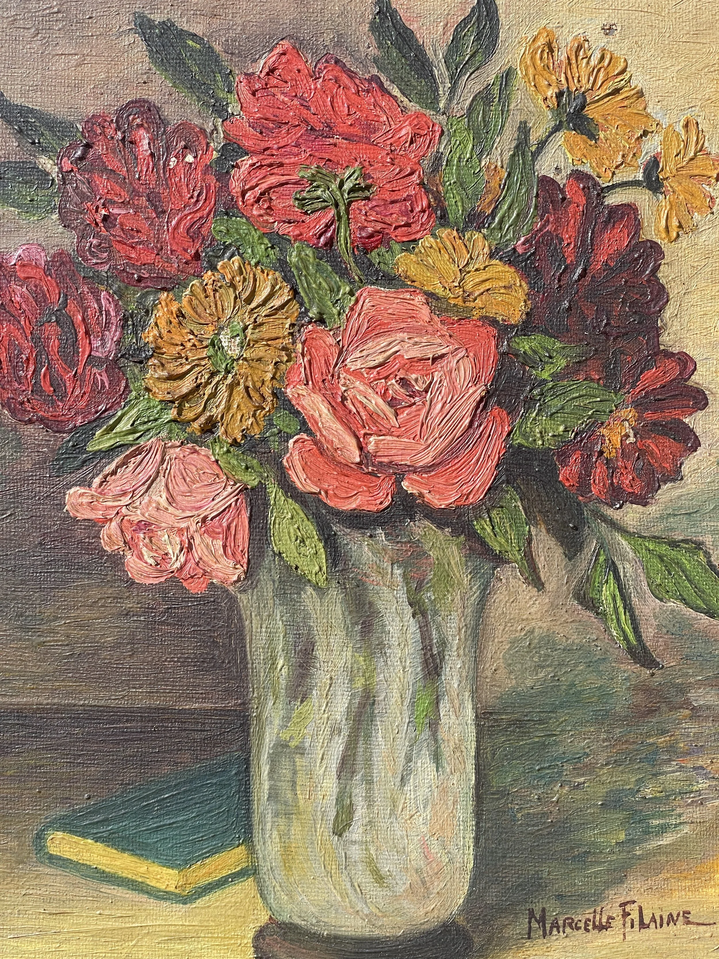 Still Life Painting of a Vase of Flowers