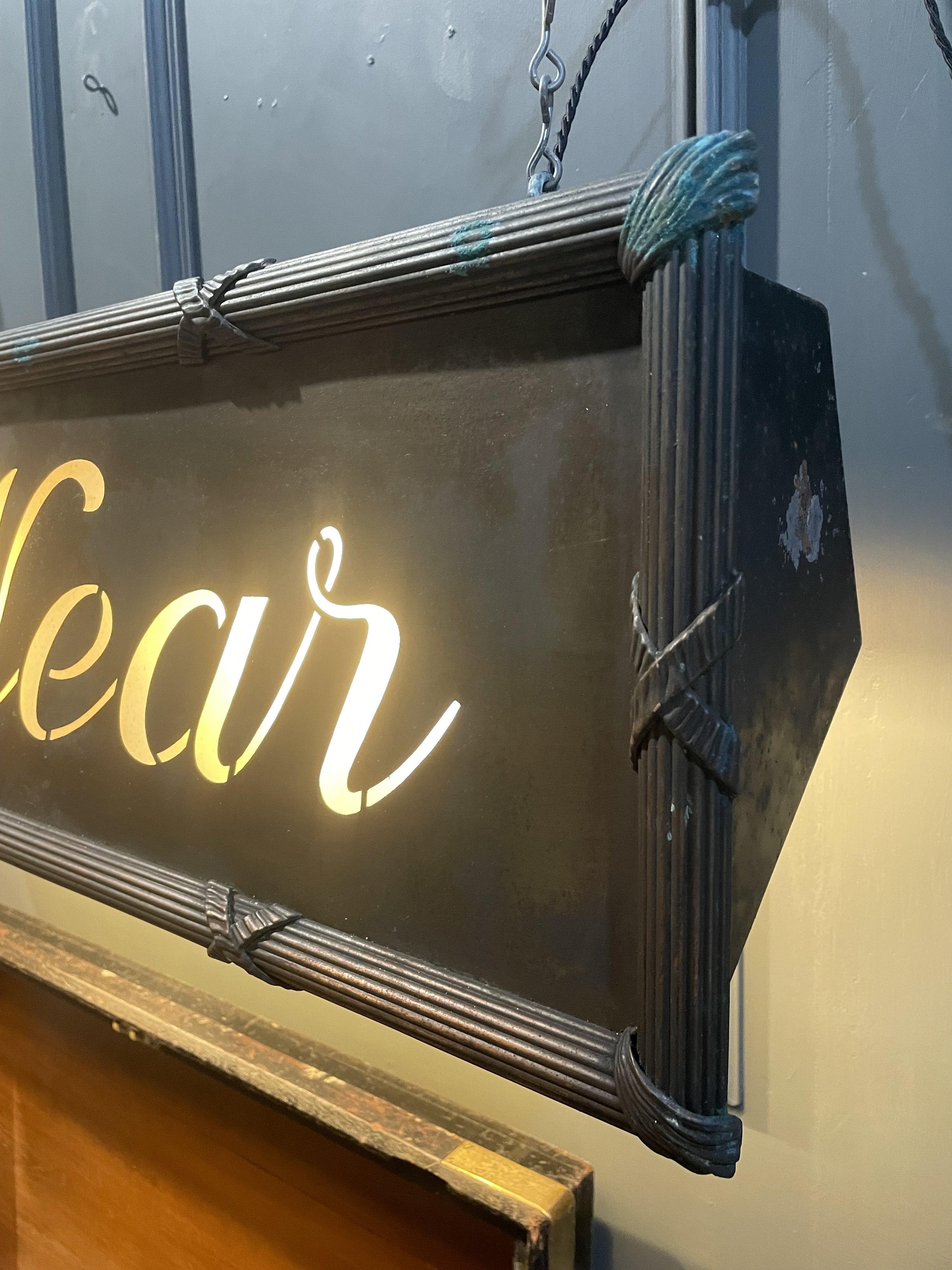 1930s Gentlemans Outfitters Illuminated Sign