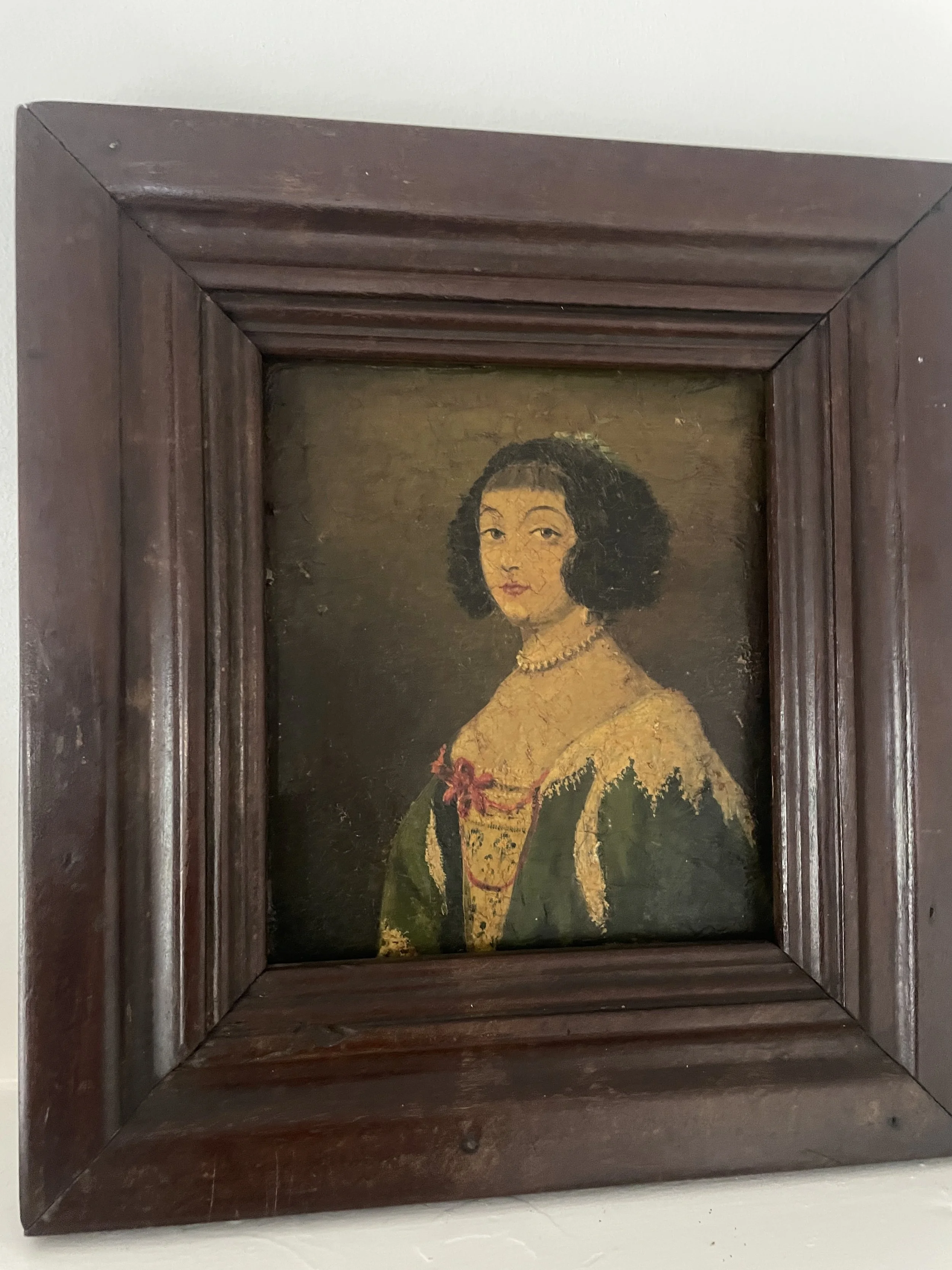 19th Century Oil On Canvas Portrait of a Lady