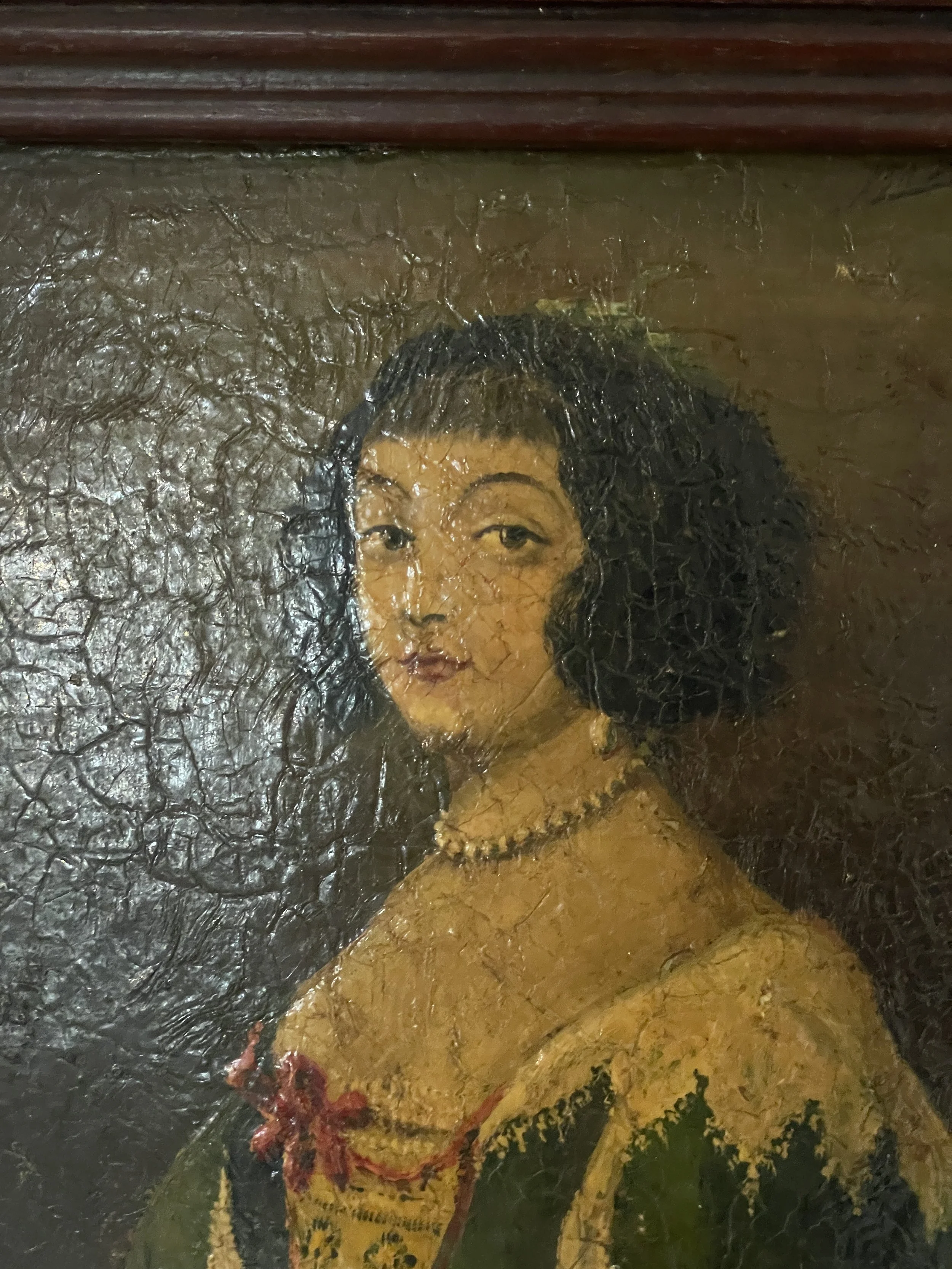 19th Century Oil On Canvas Portrait of a Lady
