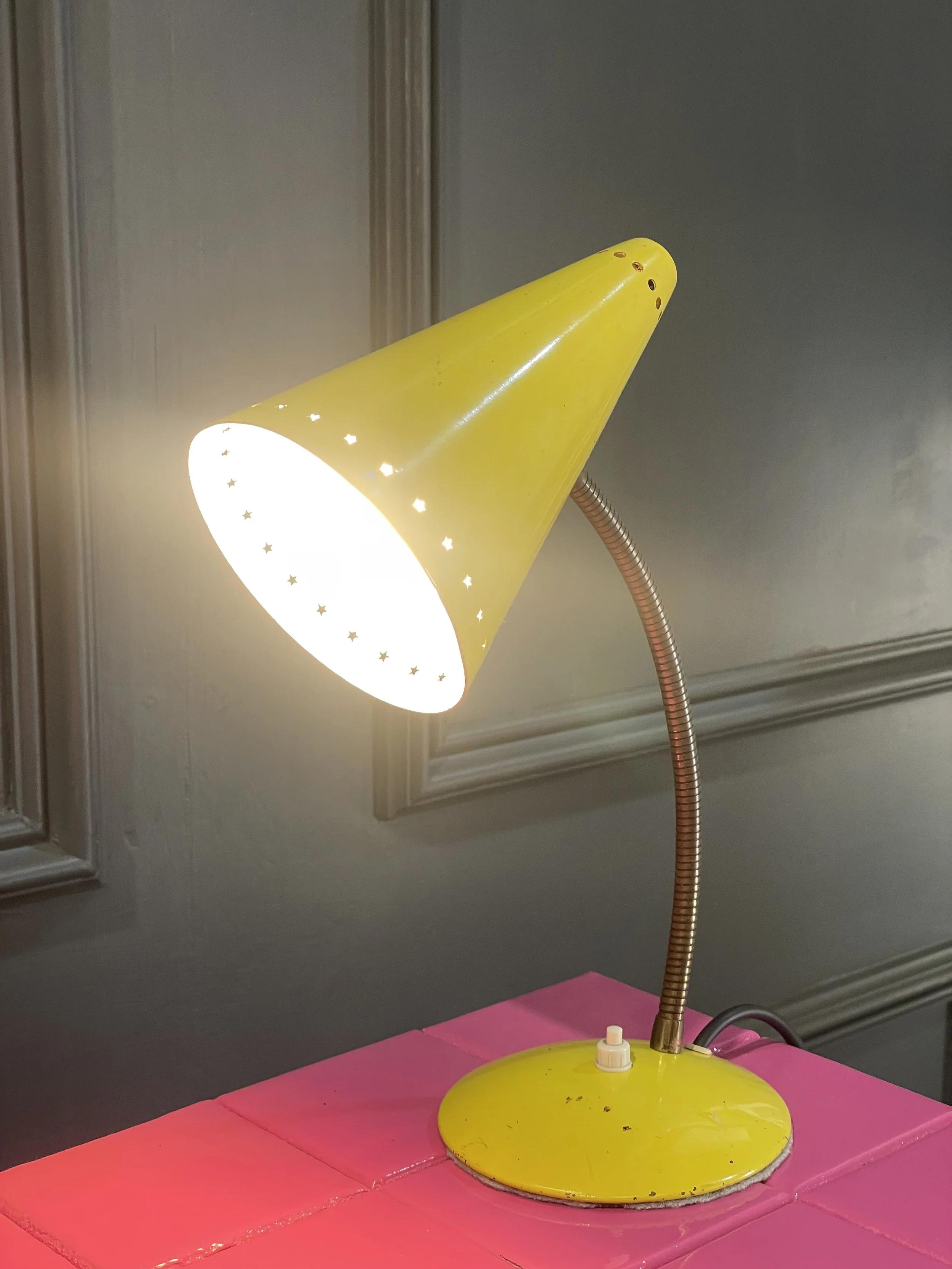 1950s Yellow Desk Lamp