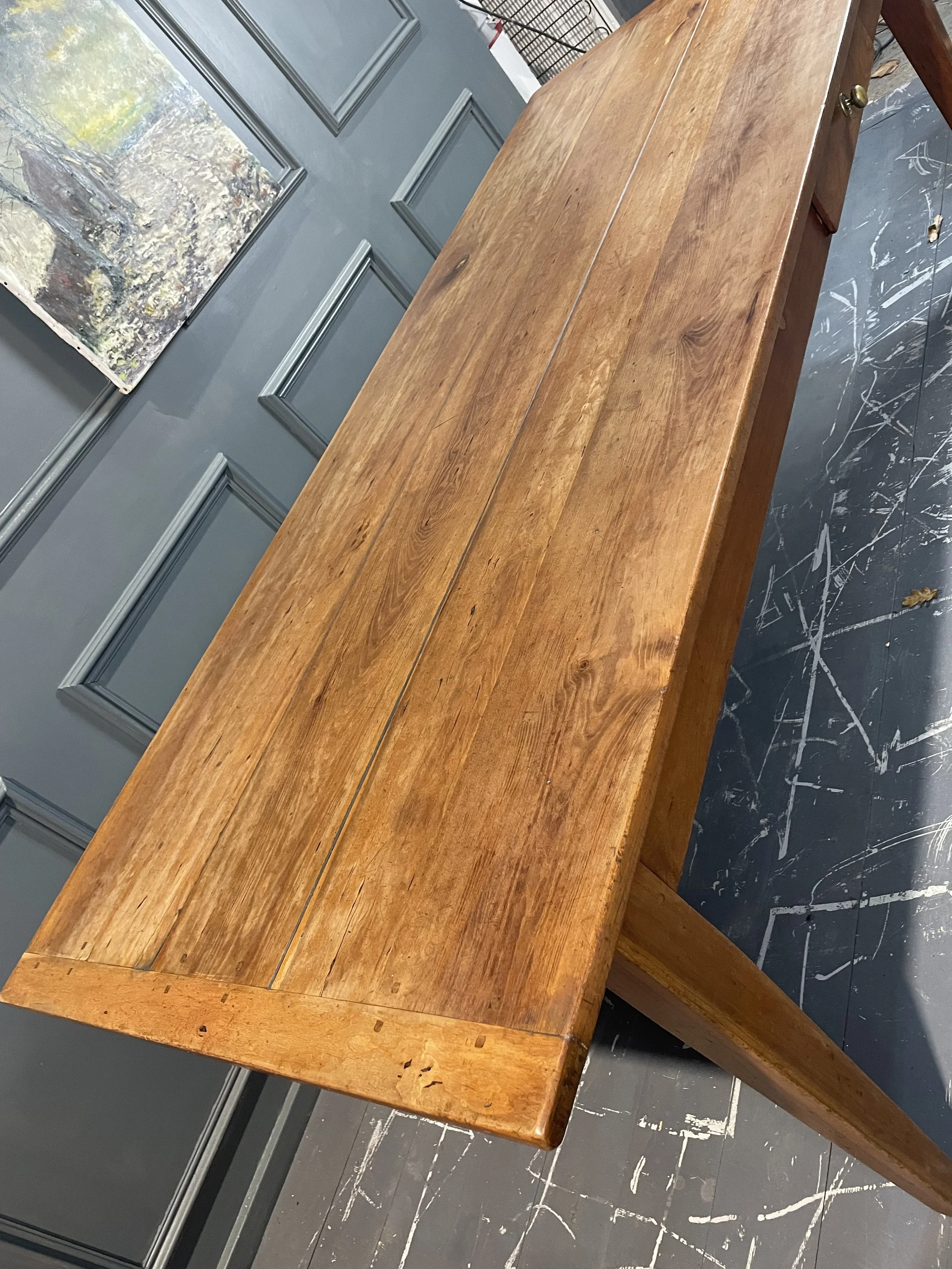 Antique French Cherry Wood Table