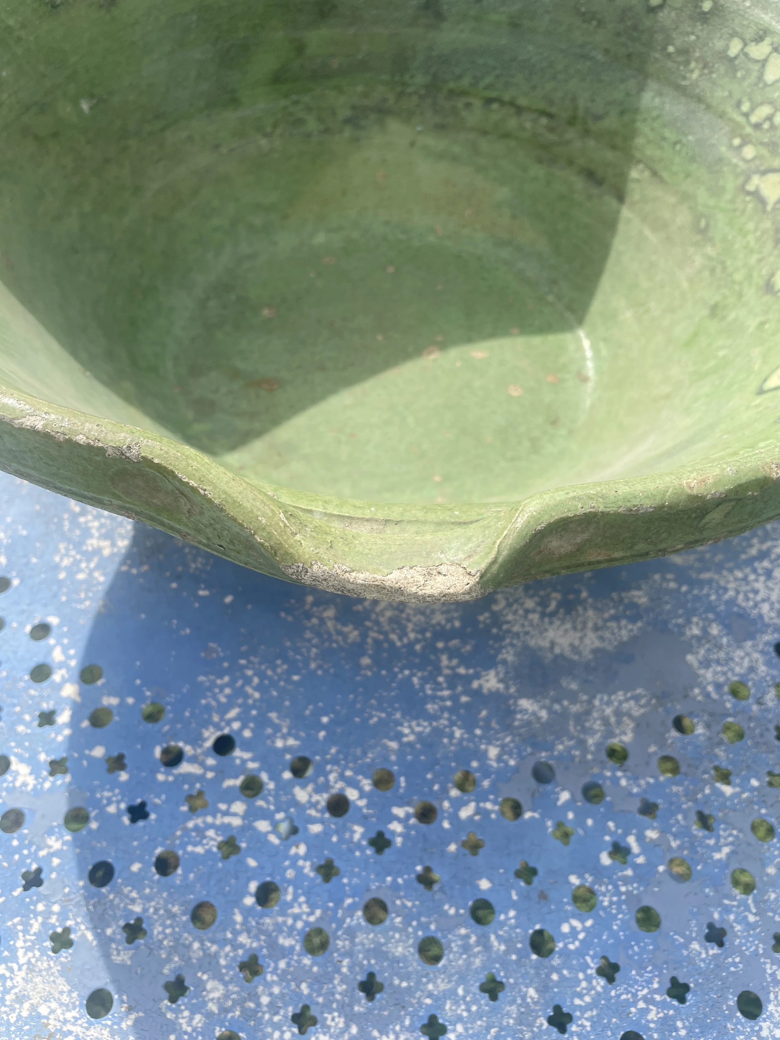 Large French Green Tian Bowl