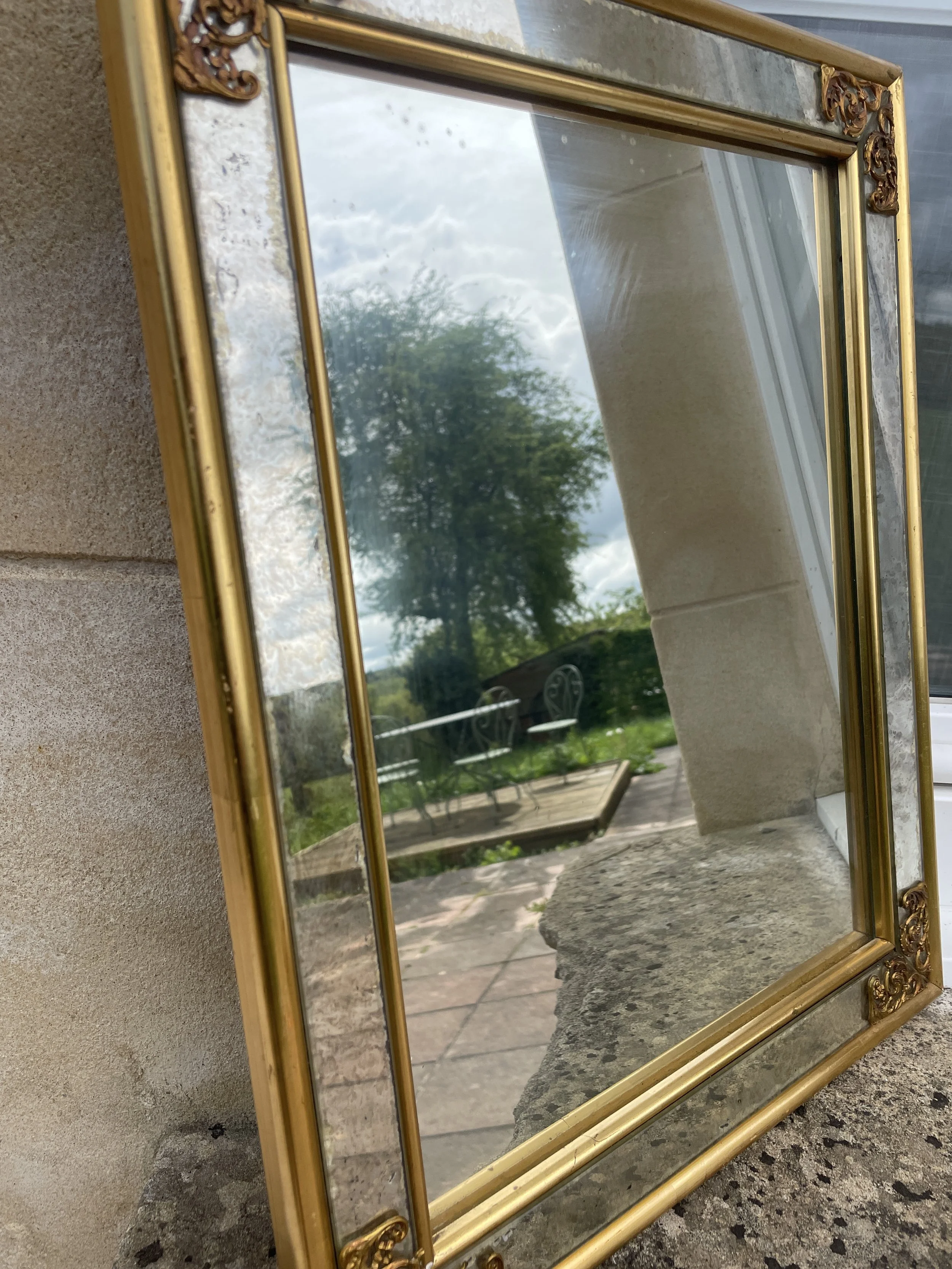 Mid Century French Gilt Mirror